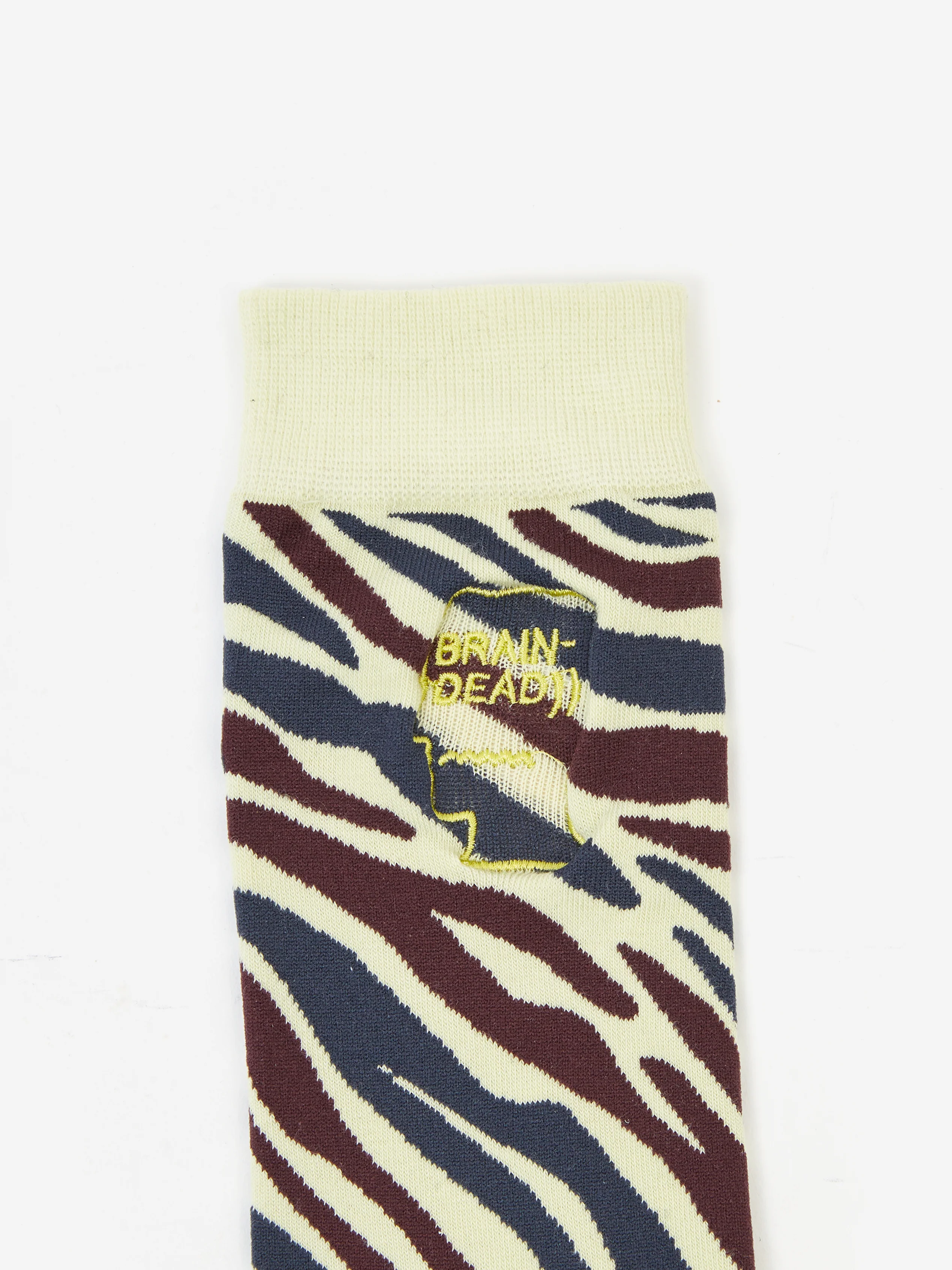 Brain Dead Logohead Dress Socks W - Multi Zebra - Image 2