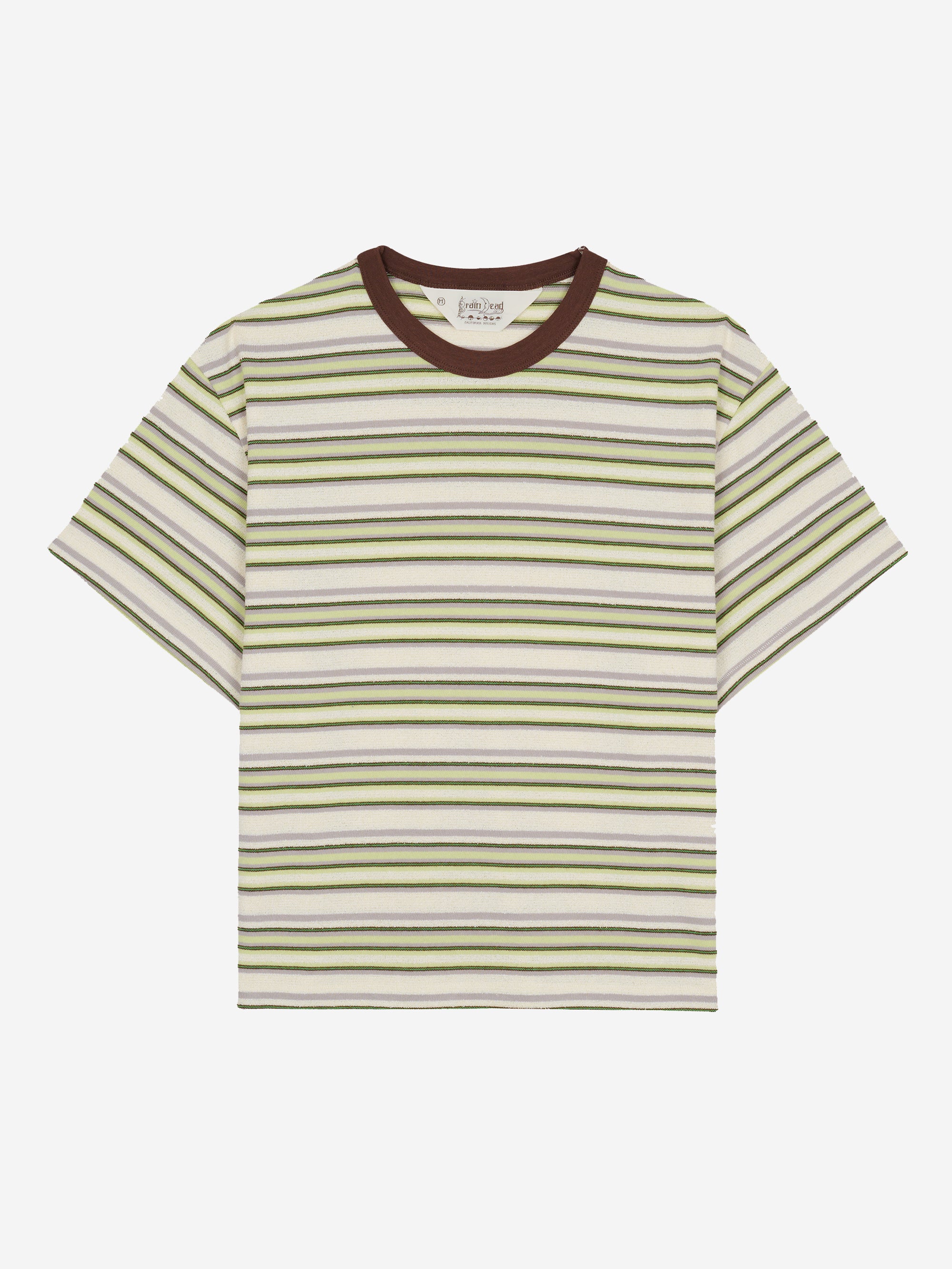 Brain Dead Looped Stripe T-shirt - Green Multi
