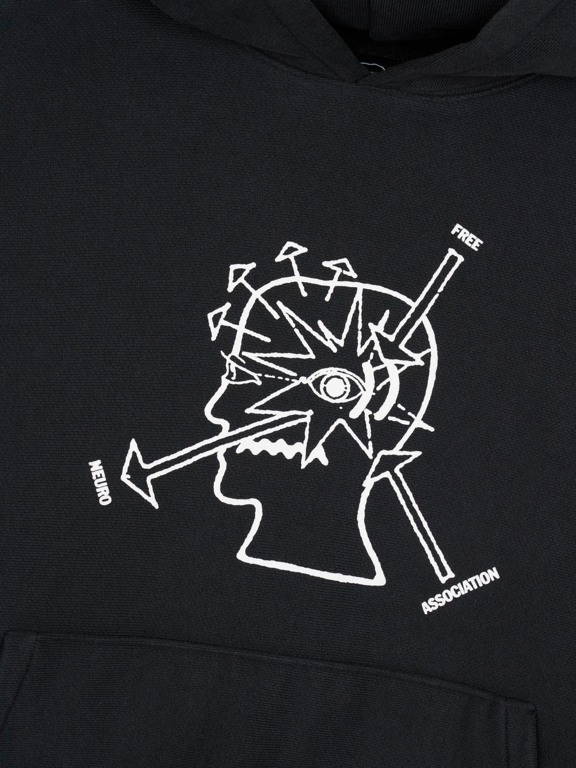 Brain Dead Neuro Free Association Hoodie - Washed Black - Image 2
