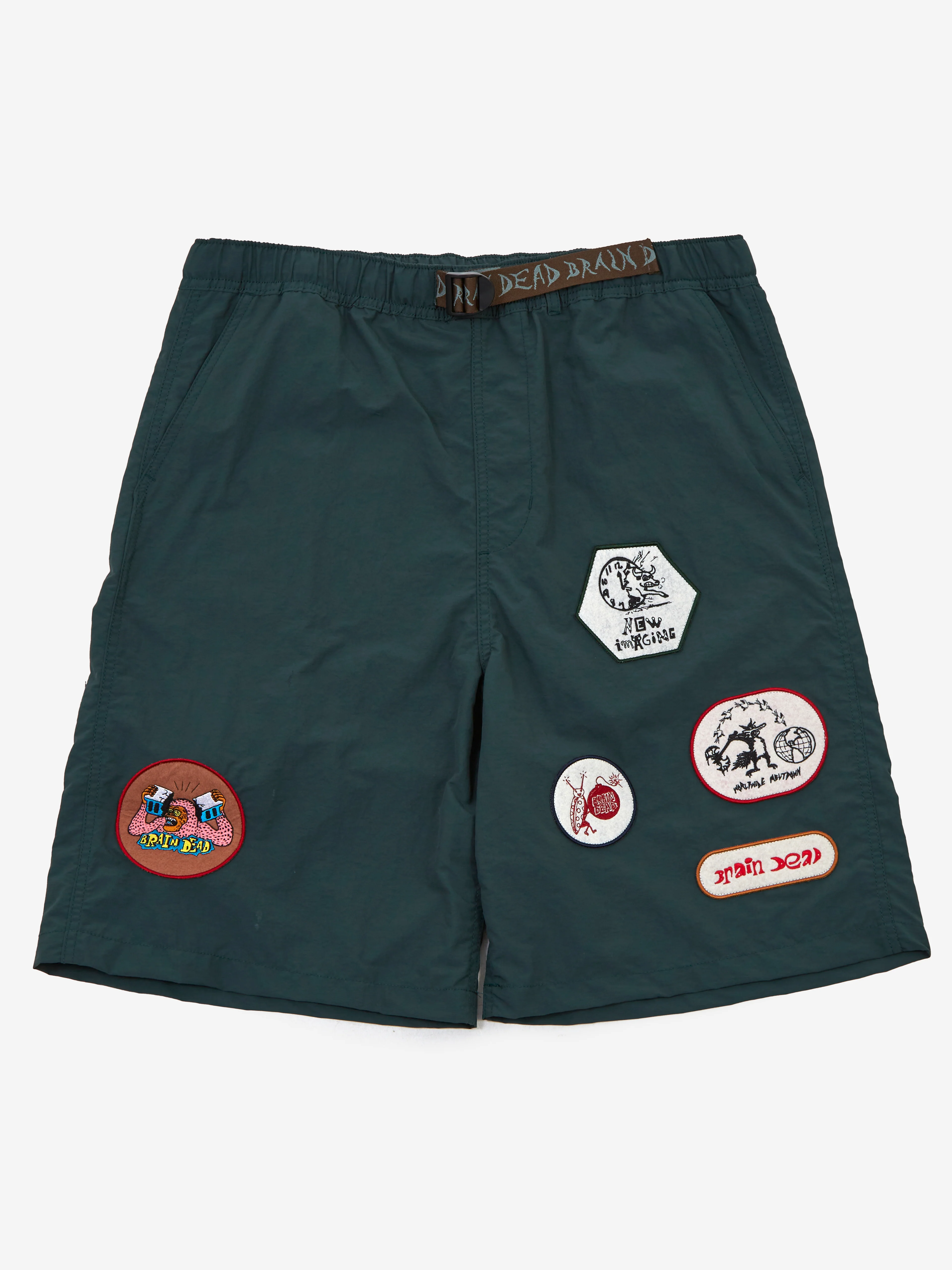 Brain Dead Nylon Baggy Climber Short - Forest Green