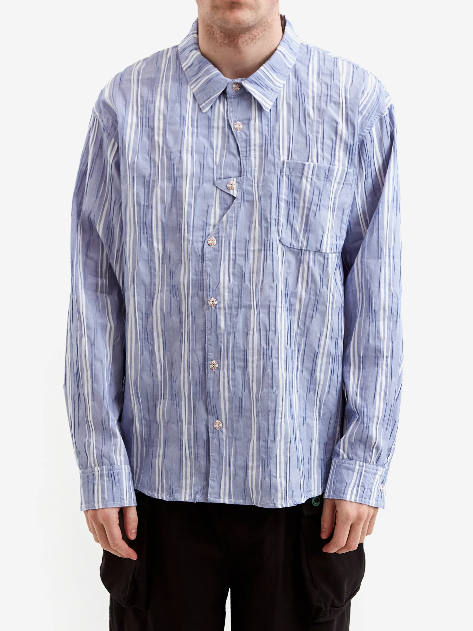 Brain Dead Organic Placket Shirt - Blue - Image 2