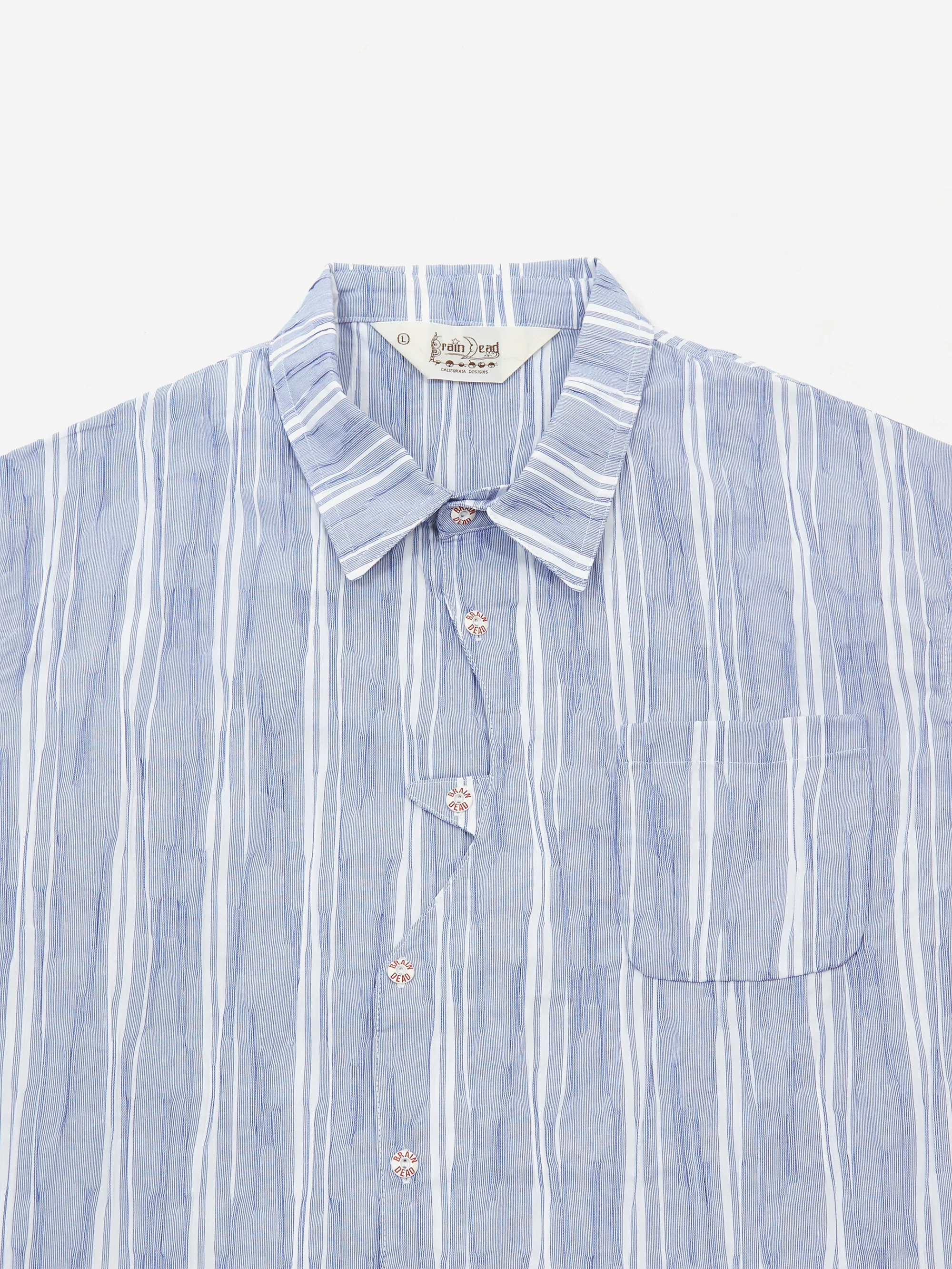 Brain Dead Organic Placket Shirt - Blue - Image 3