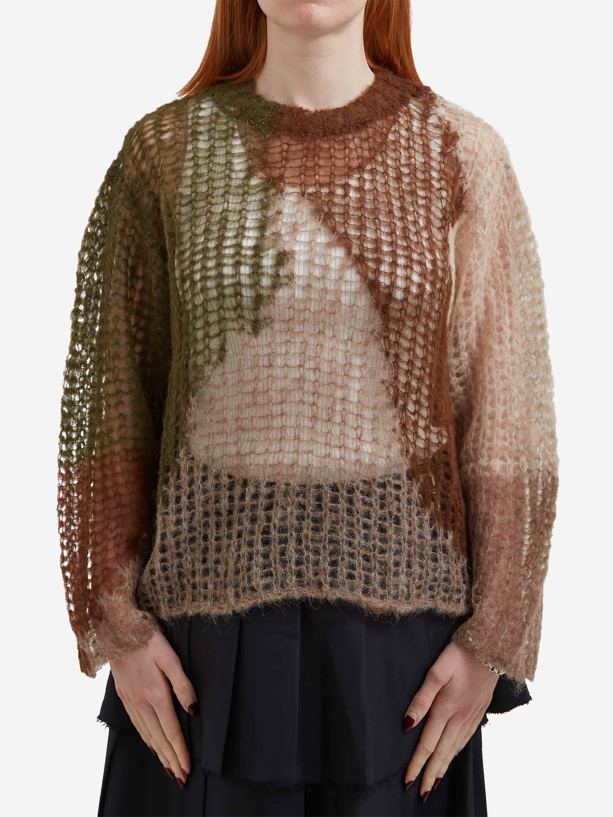 Brain Dead Organic Threadbare Sweater - Olive