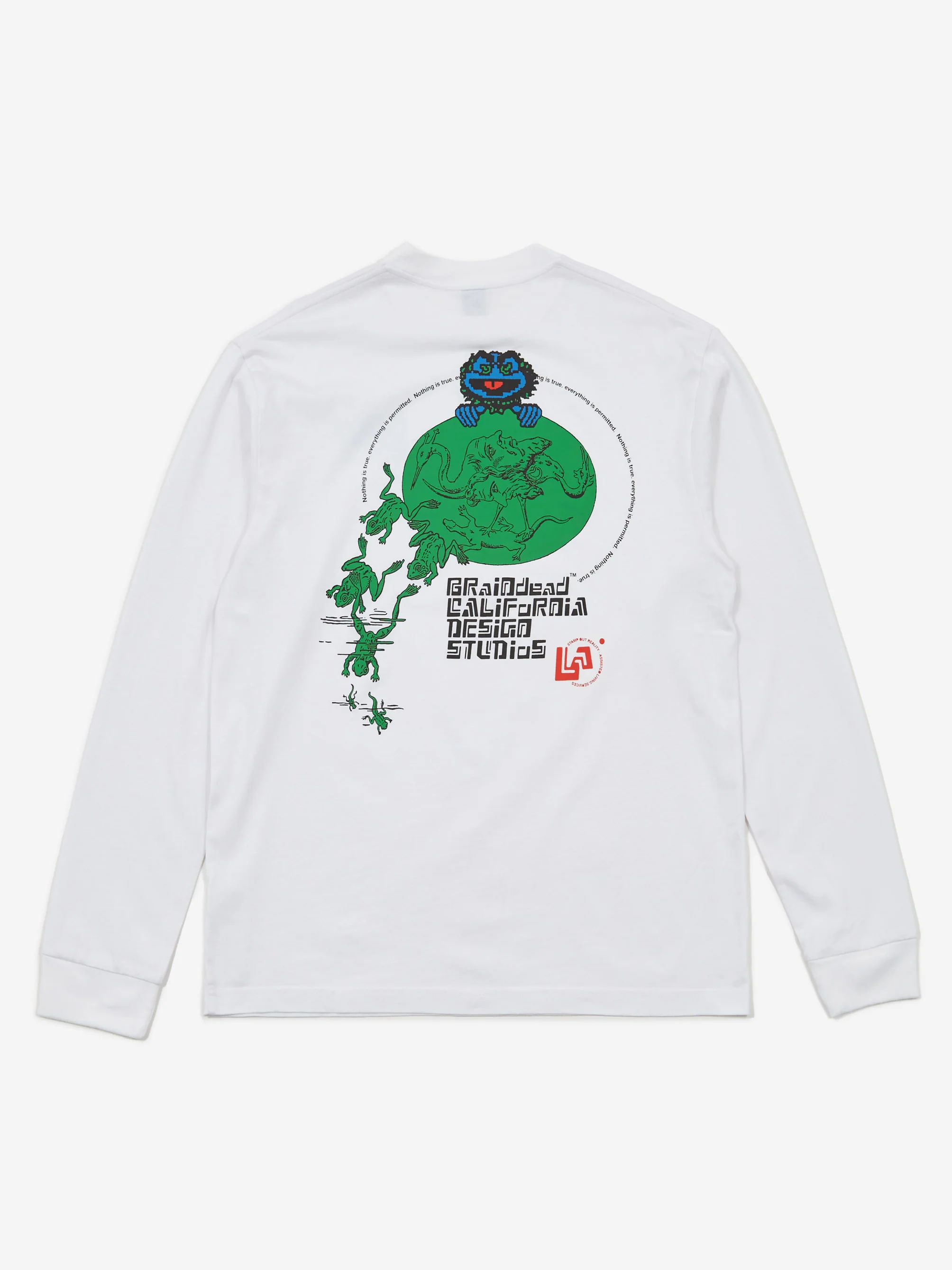 Brain Dead Permit Everything Longsleeve T-Shirt - White