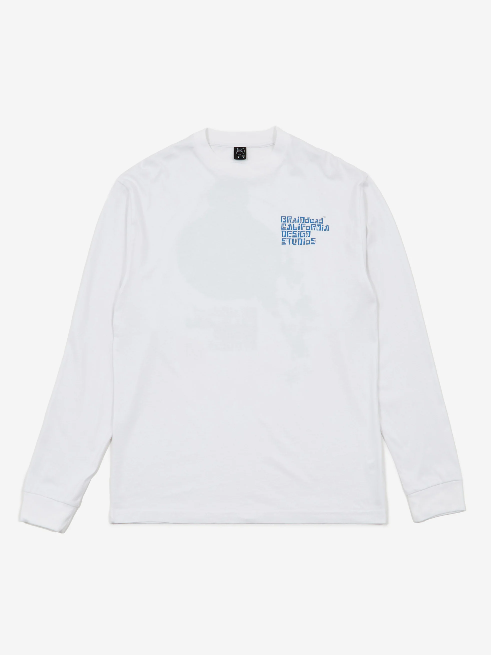 Brain Dead Permit Everything Longsleeve T-Shirt - White - Image 2