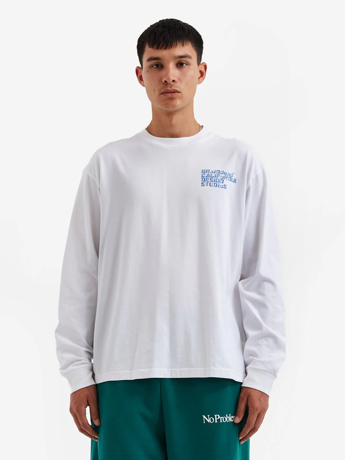 Brain Dead Permit Everything Longsleeve T-Shirt - White - Image 4