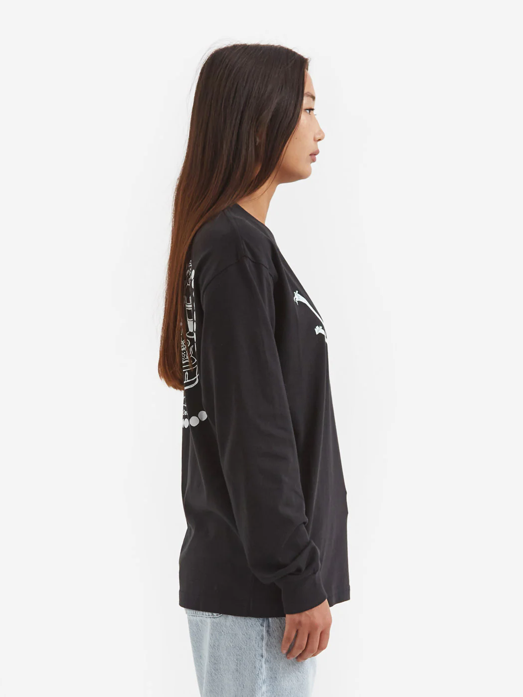 Brain Dead Post-human Laboratories Longsleeve Tee W - Black - Image 2
