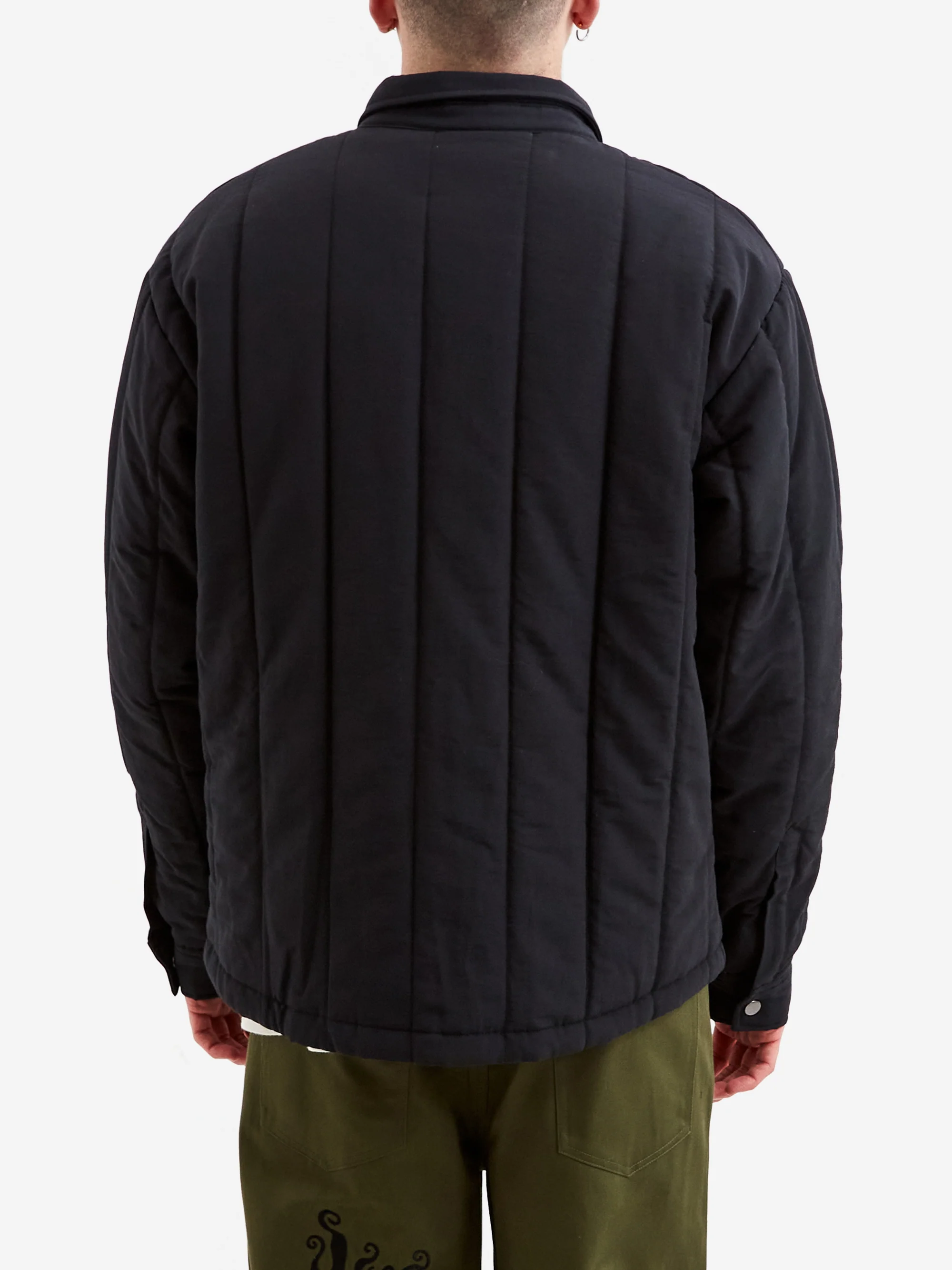 Brain Dead Puffer Button Up Shirt - Navy - Image 6