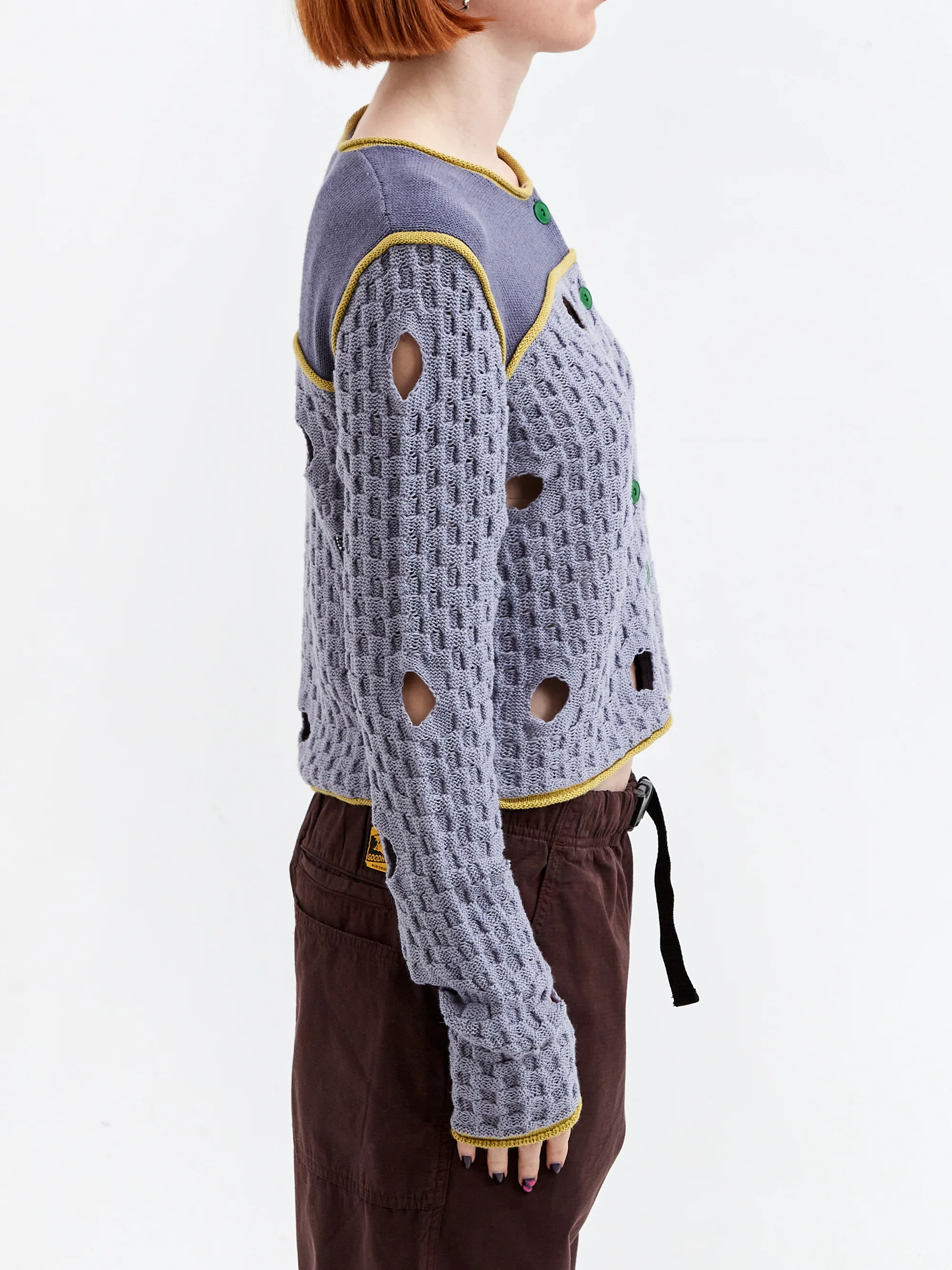 Brain Dead Reverse Seam Wholey Sweater - Washed Blue - Image 2