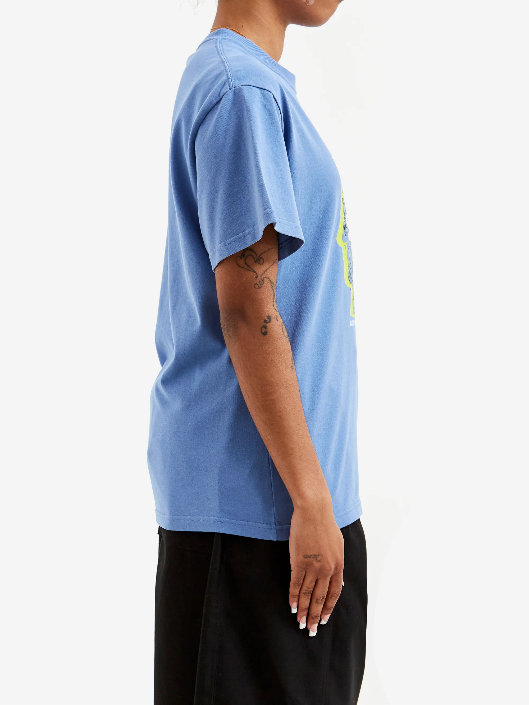 Brain Dead Ringing Ear T-Shirt Blue W - Blue - Image 2