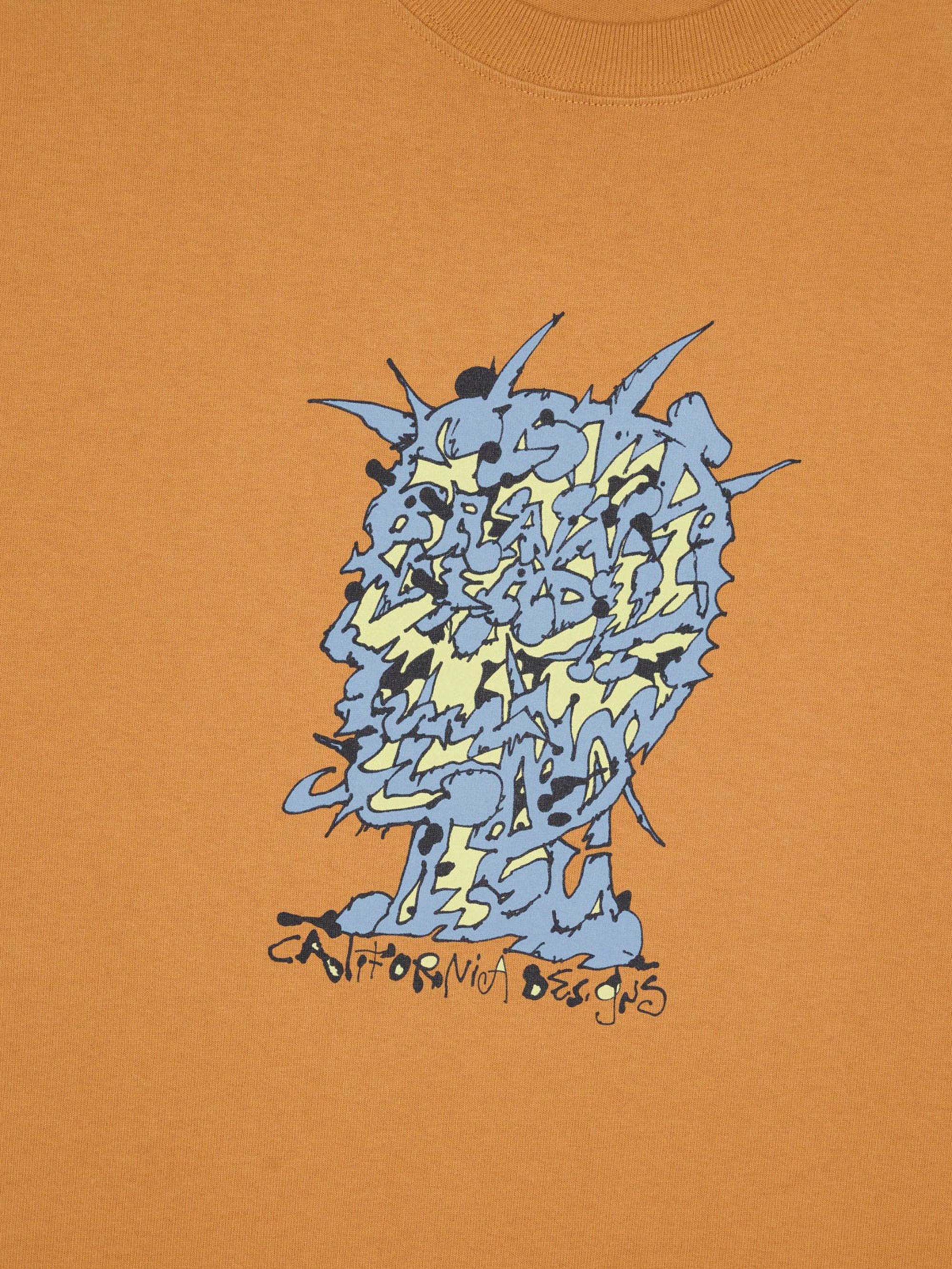 Brain Dead Scrambled Head T-Shirt - Cumin - Image 2
