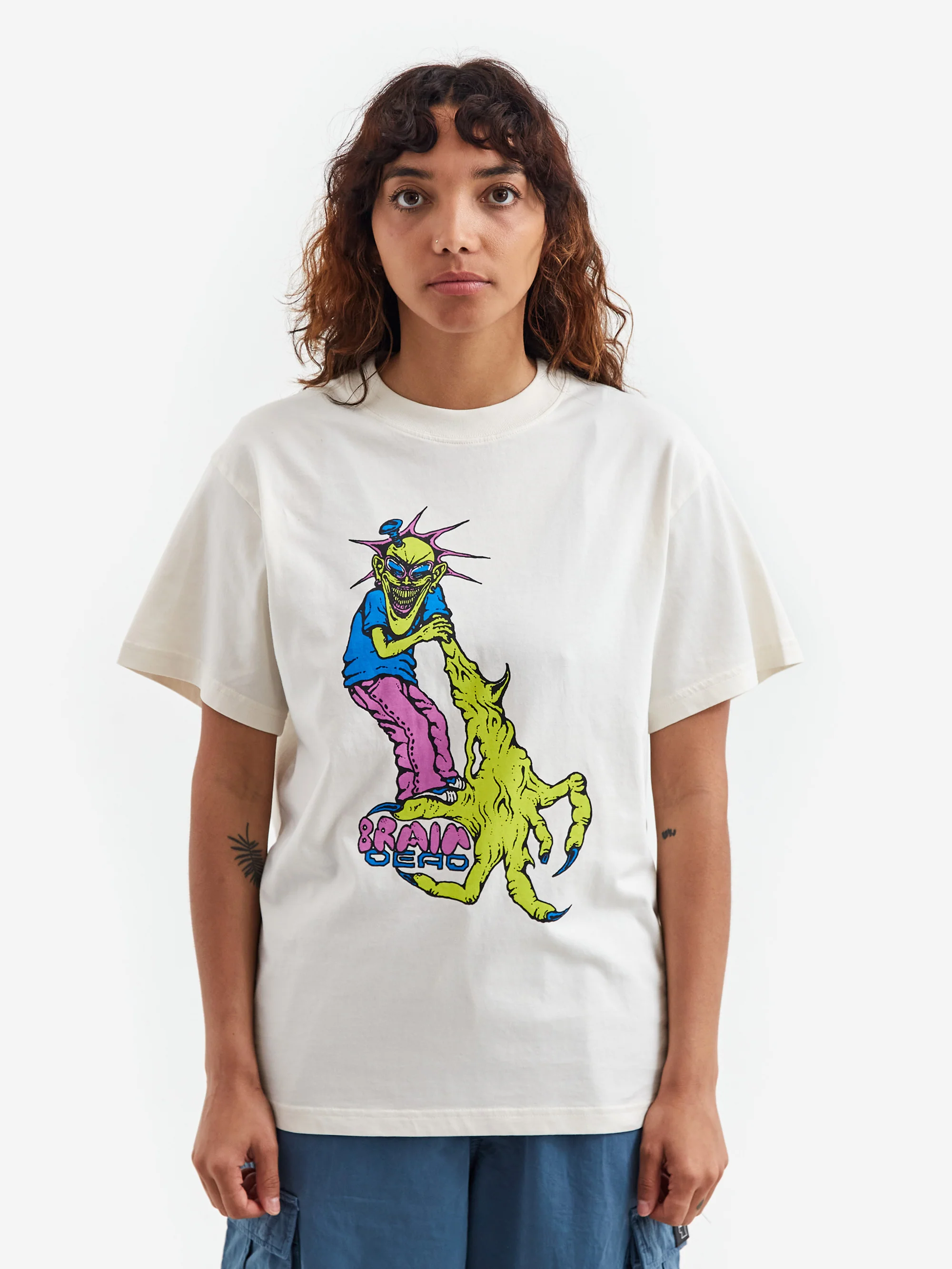 Brain Dead Screwhead SS T-Shirt W - Natural