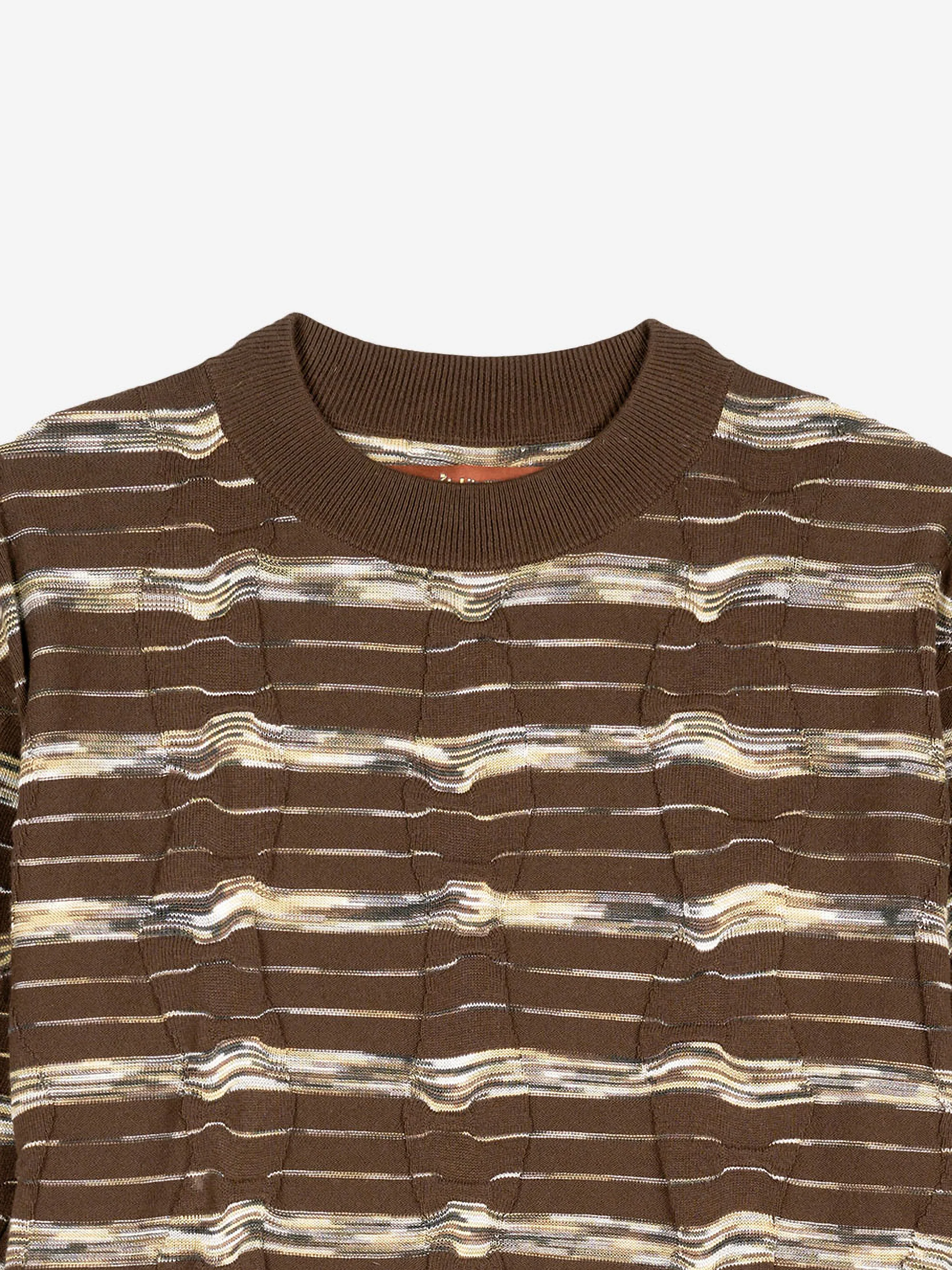 Brain Dead Space Dye Long Sleeve Mock Neck Sweater-Brown - Image 3