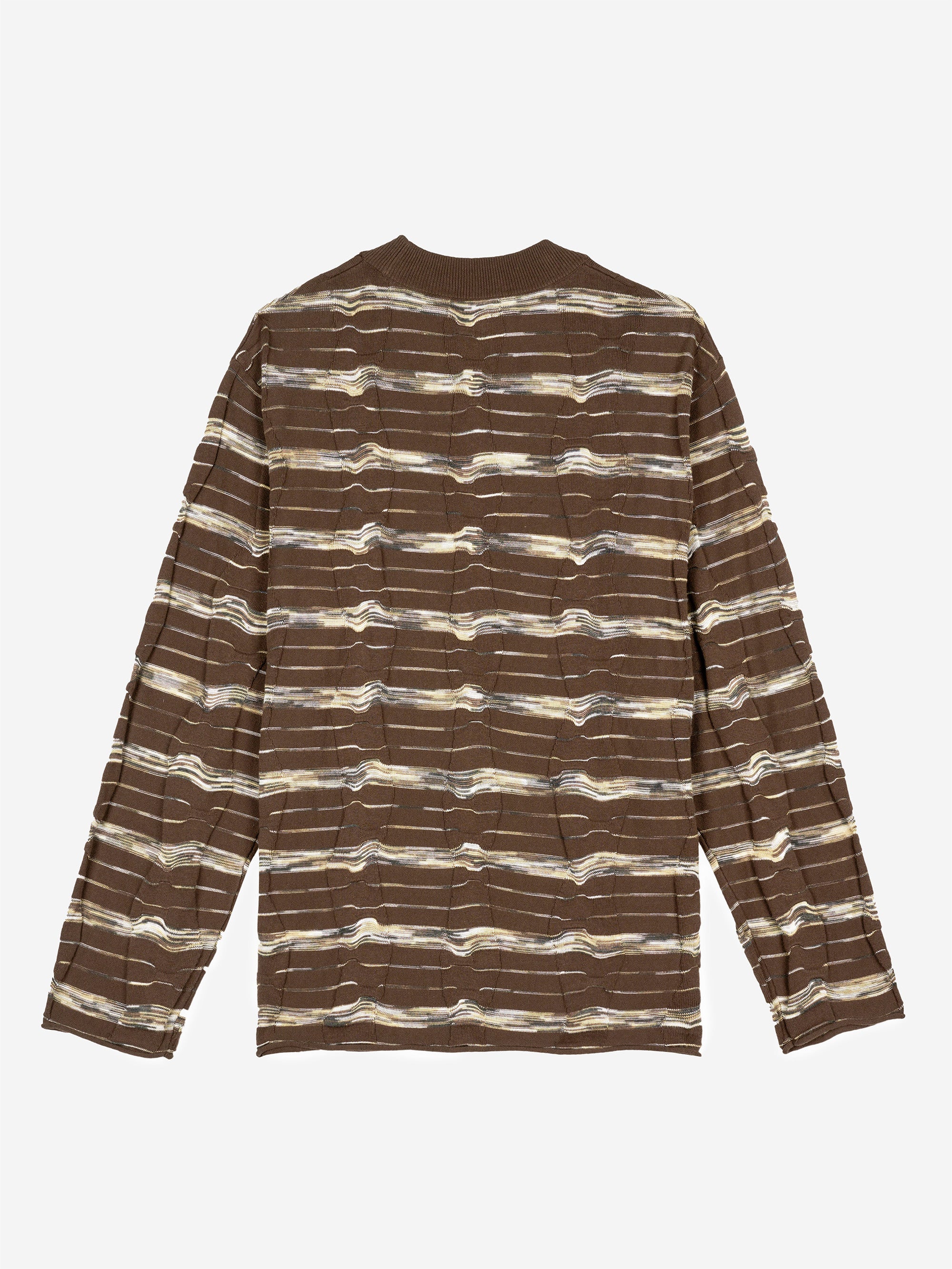 Brain Dead Space Dye Long Sleeve Mock Neck Sweater-Brown - Image 4