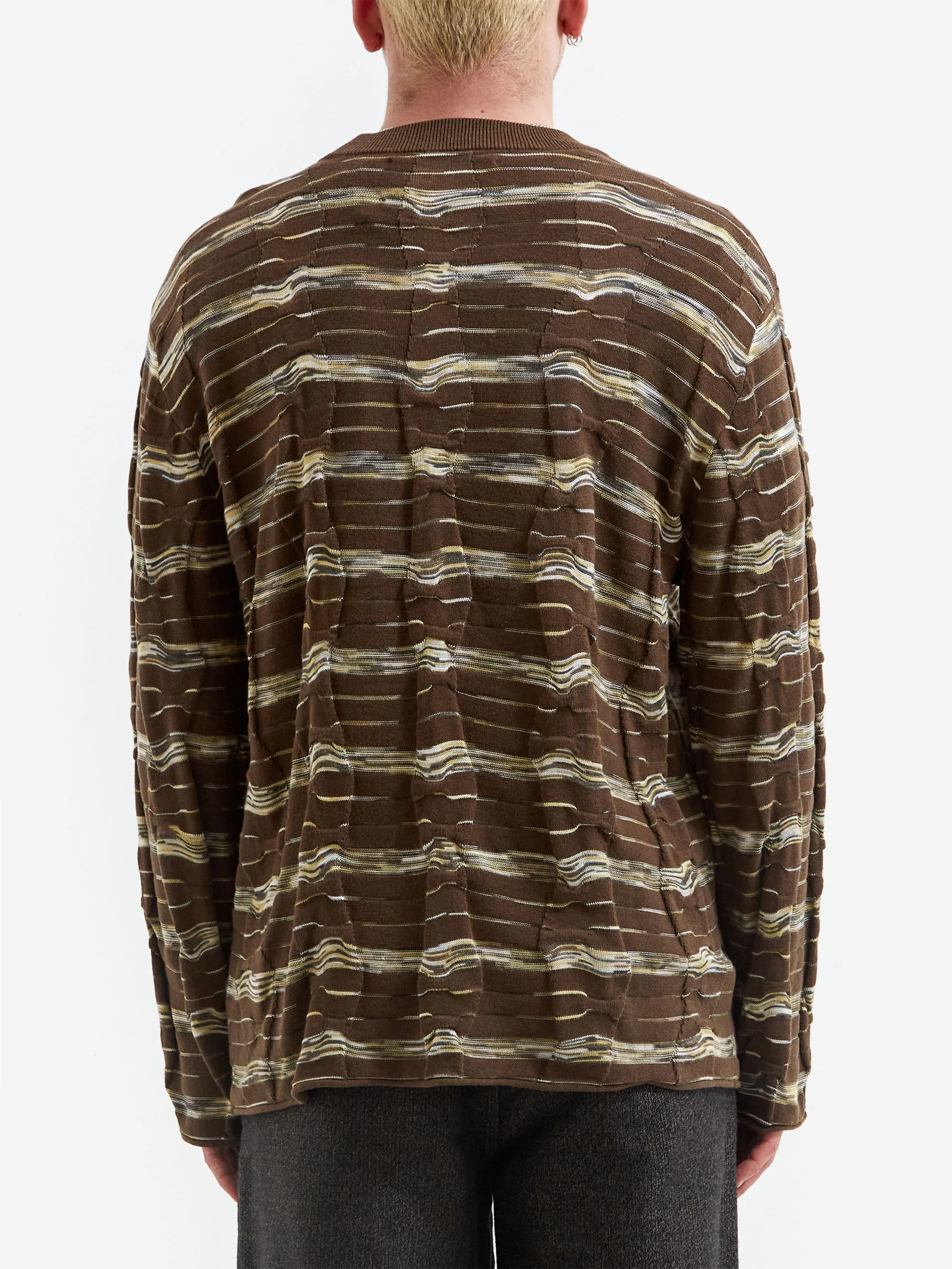 Brain Dead Space Dye Long Sleeve Mock Neck Sweater-Brown - Image 7