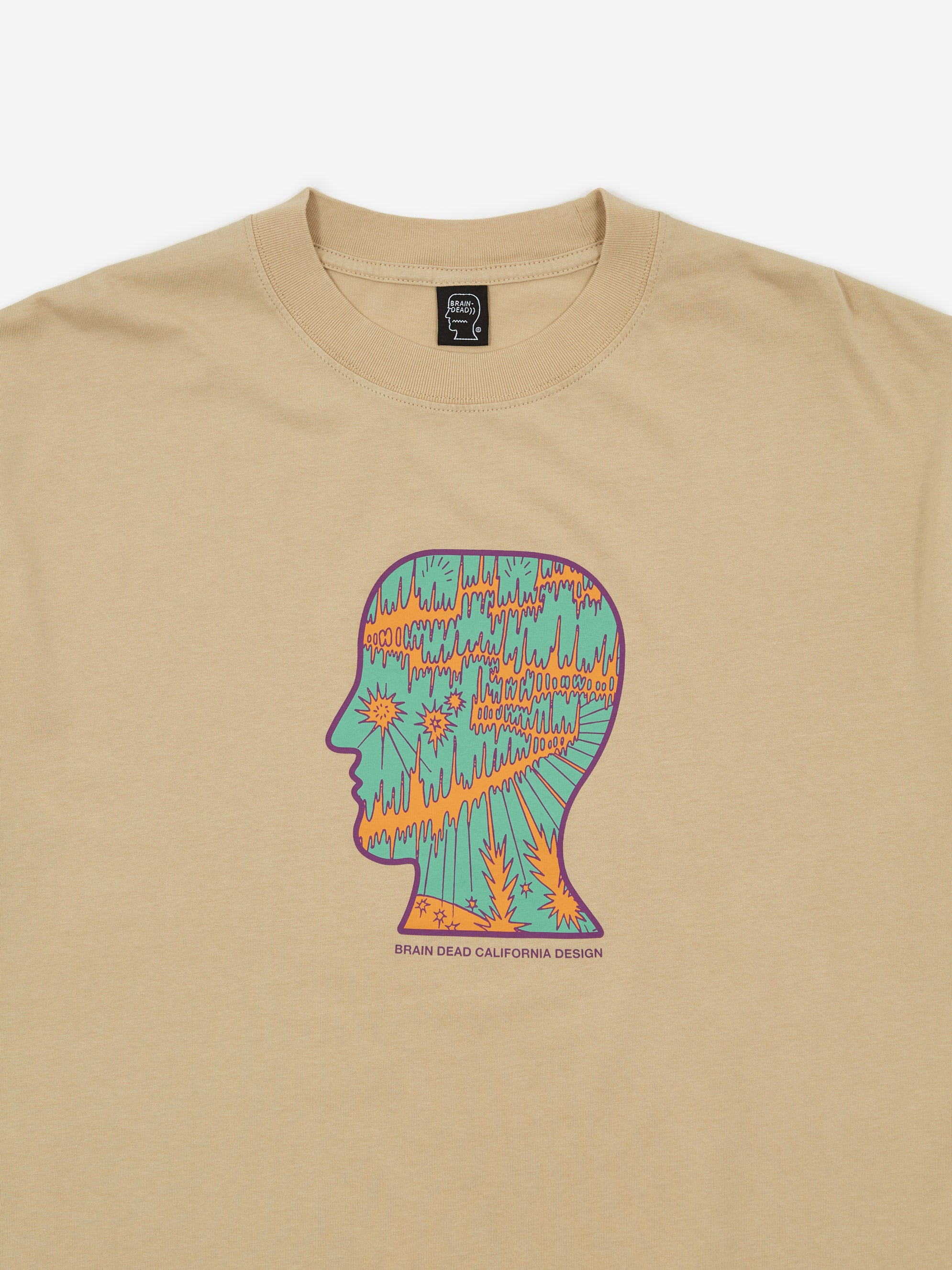Brain Dead Split Planes T-Shirt - Tan - Image 2