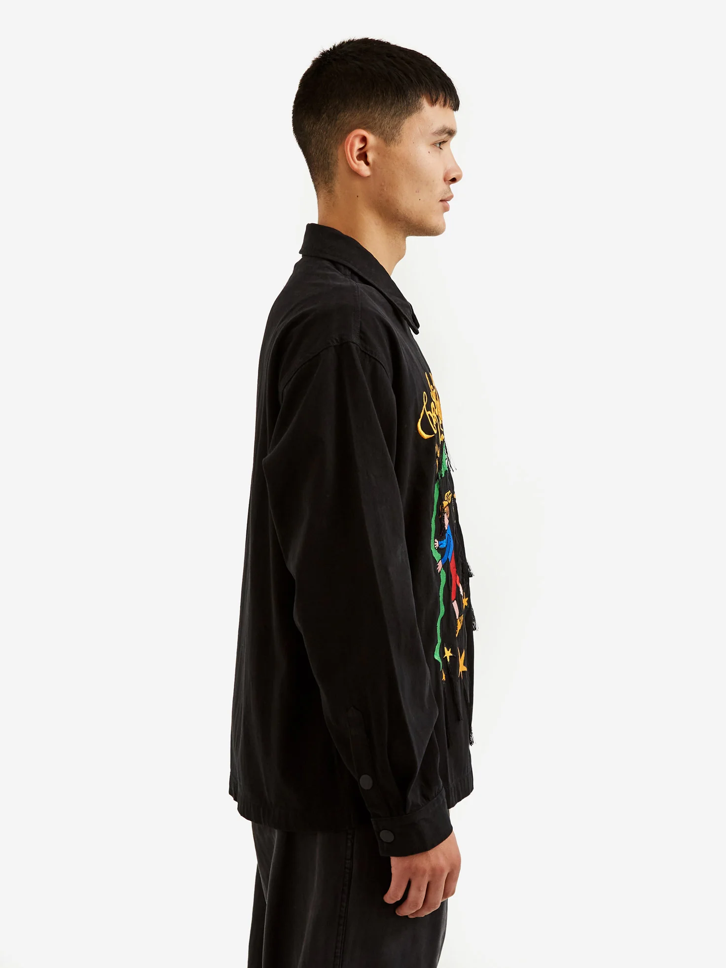 Brain Dead Starwalker Zip Front Shirt - Black - Image 10