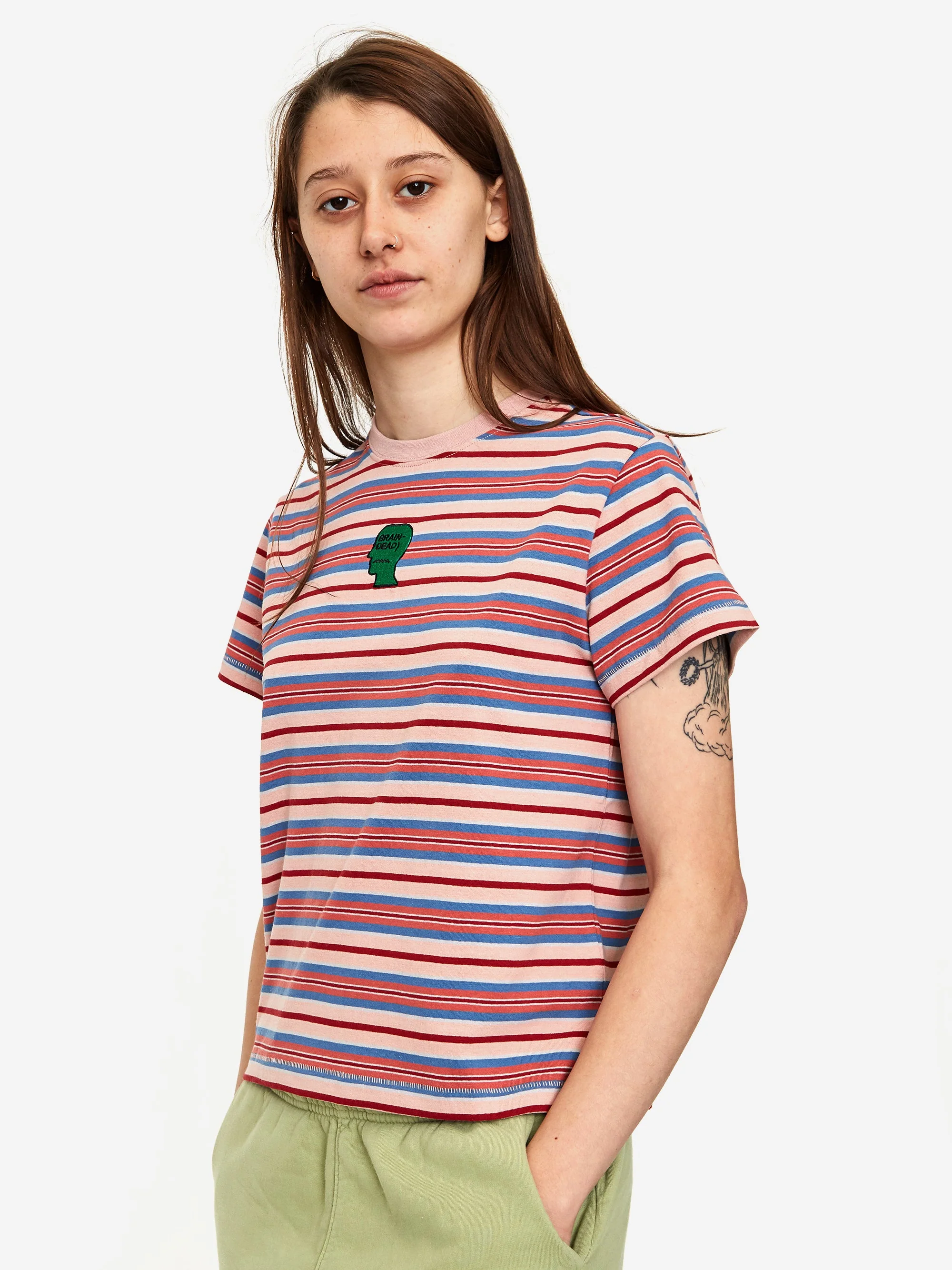 Brain Dead Striped Baby Shortsleeve T-Shirt - Pink - Image 2