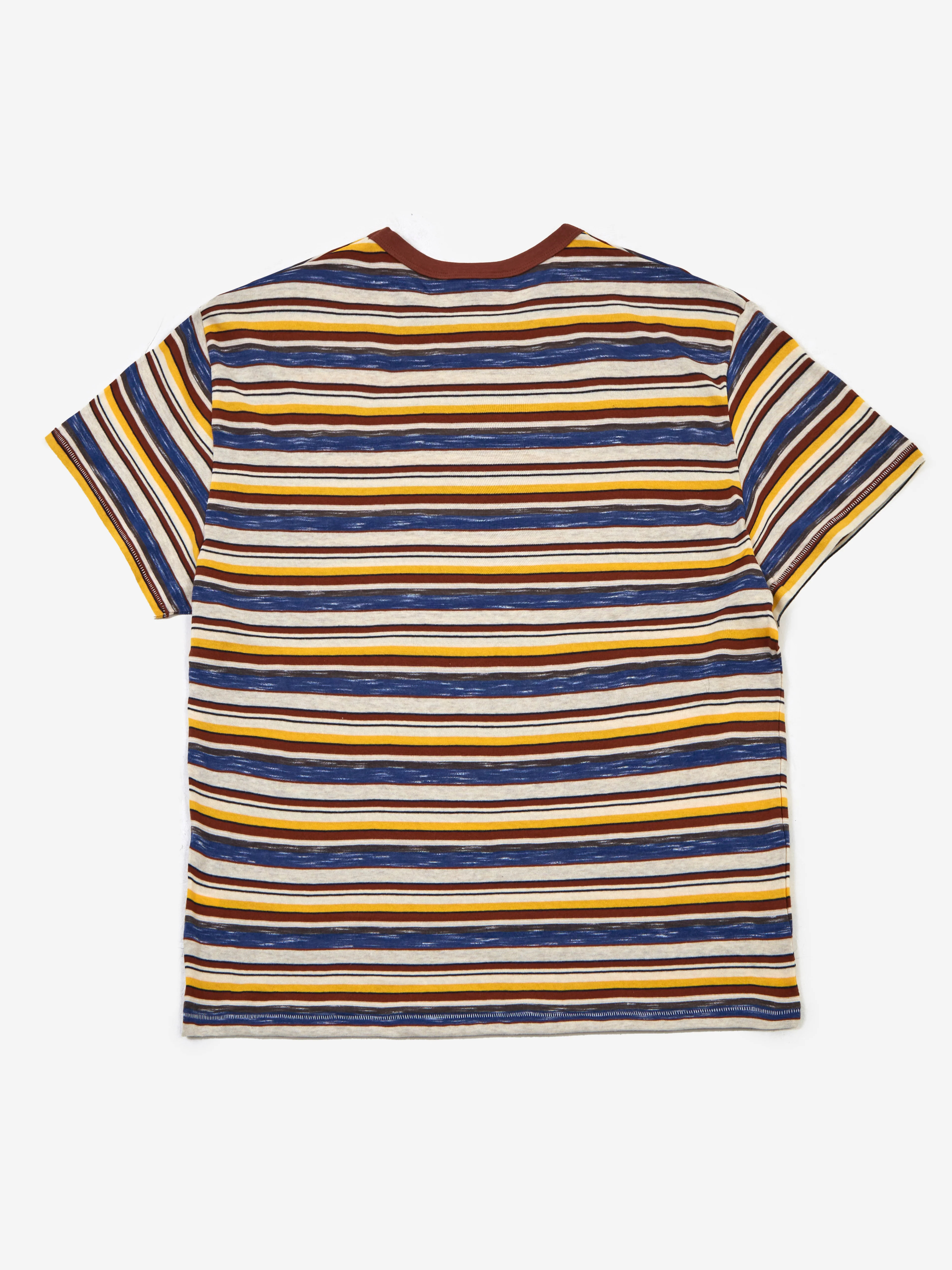 Brain Dead Toni Stripe T-Shirt - Yellow Multi - Image 3