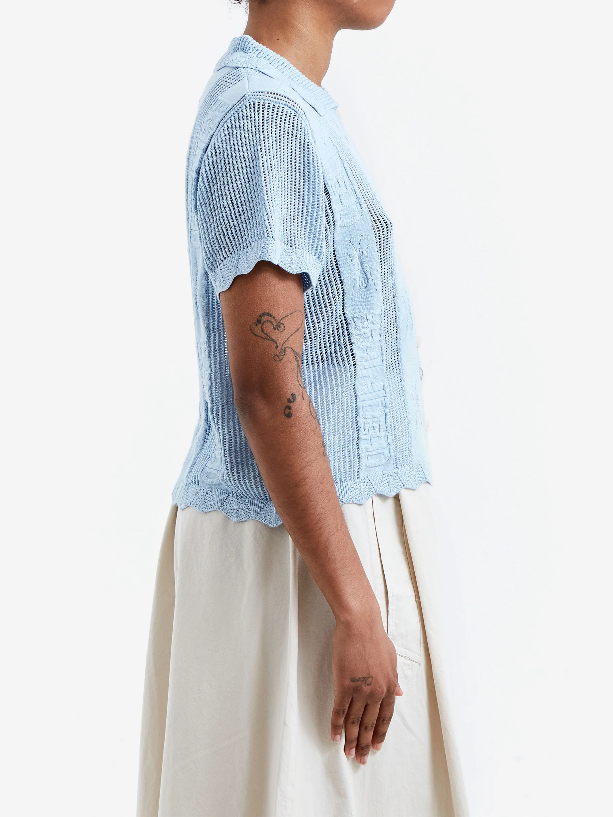 Brain Dead Translucent Doily Top W - Light Blue - Image 2