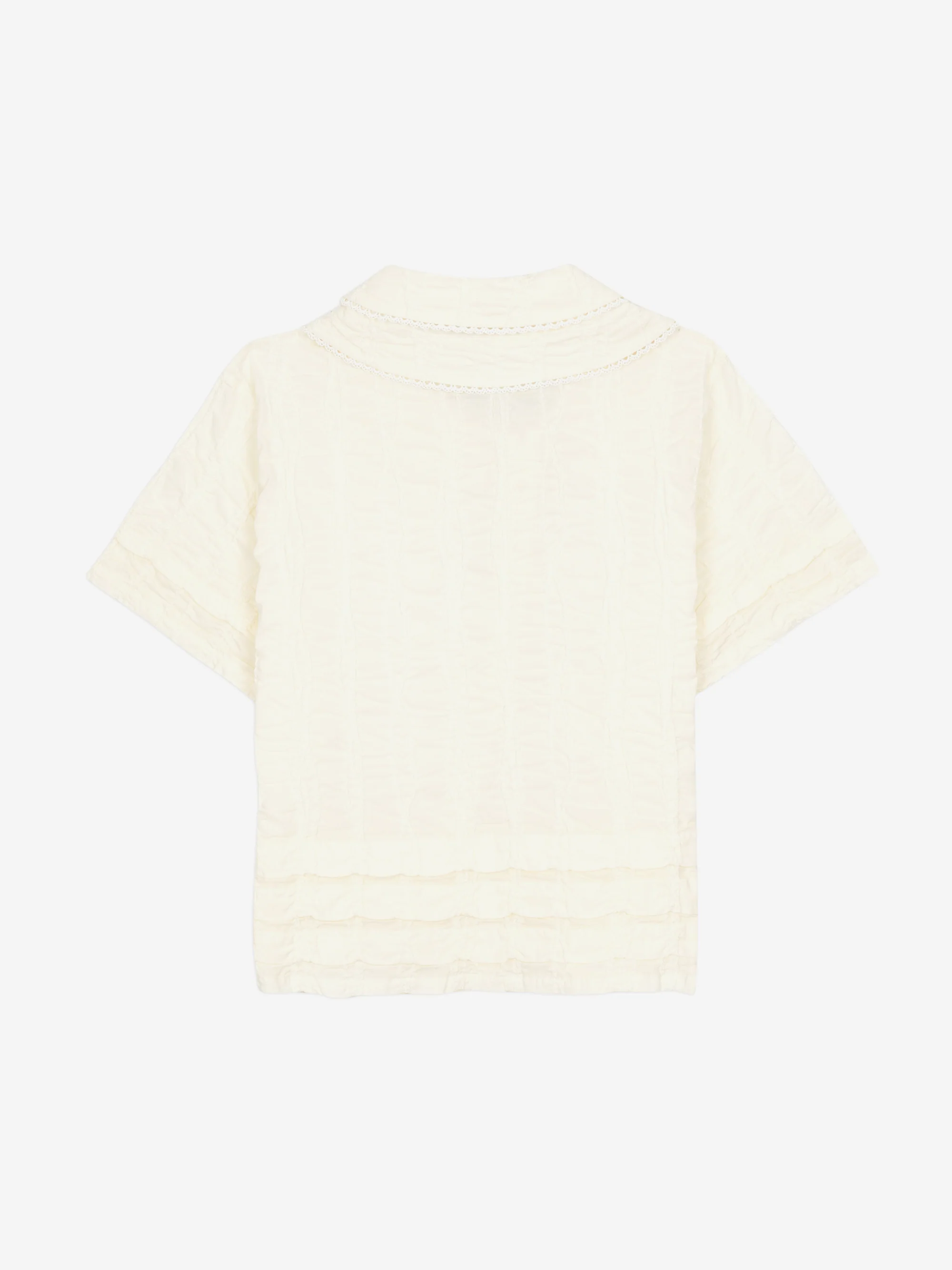 Brain Dead Twisted Seersucker Button Up Shirt - Cream - Image 6