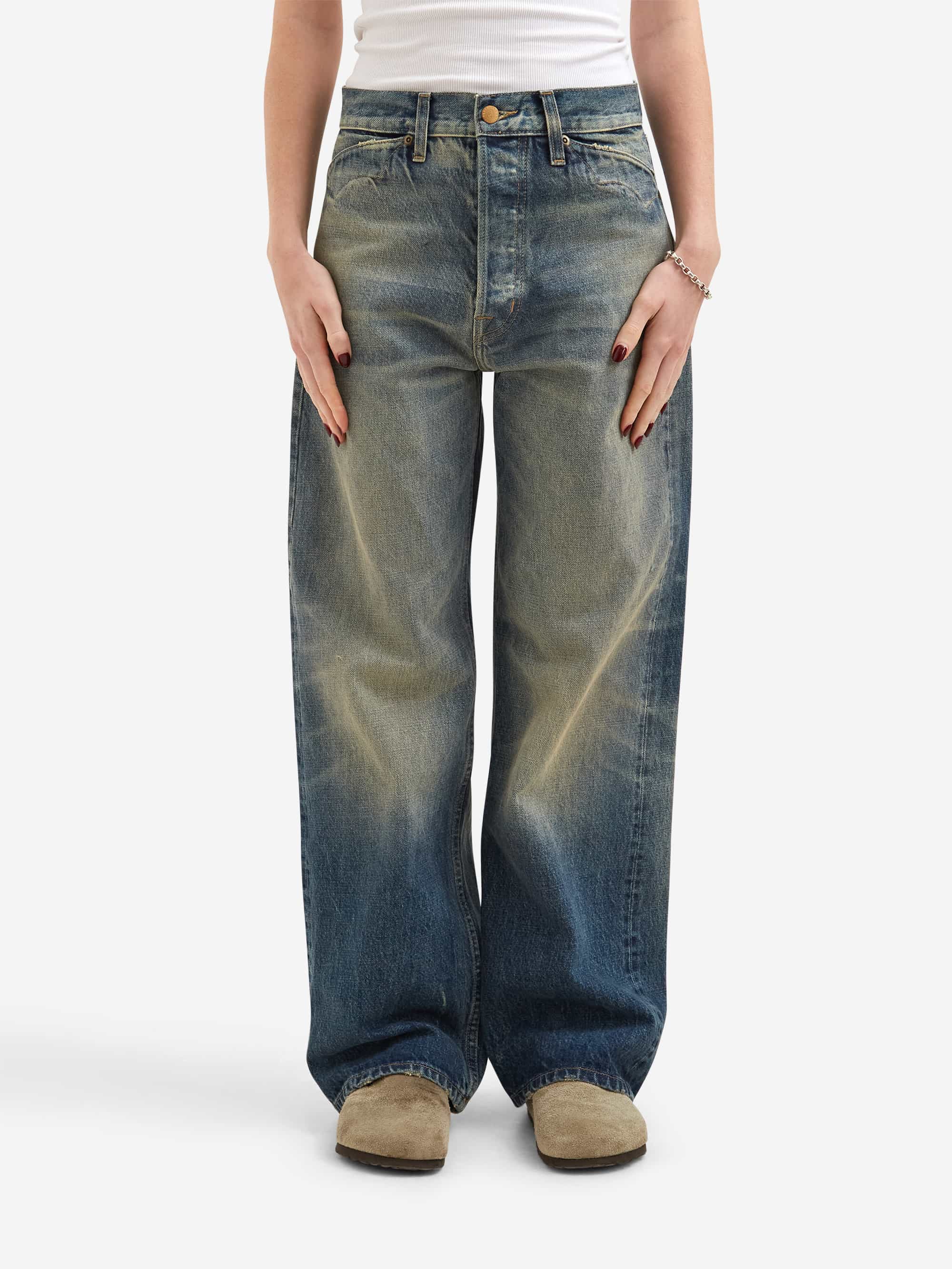 Brain Dead Type 00 15oz Selvedge Denim Pant W - Washed Indigo