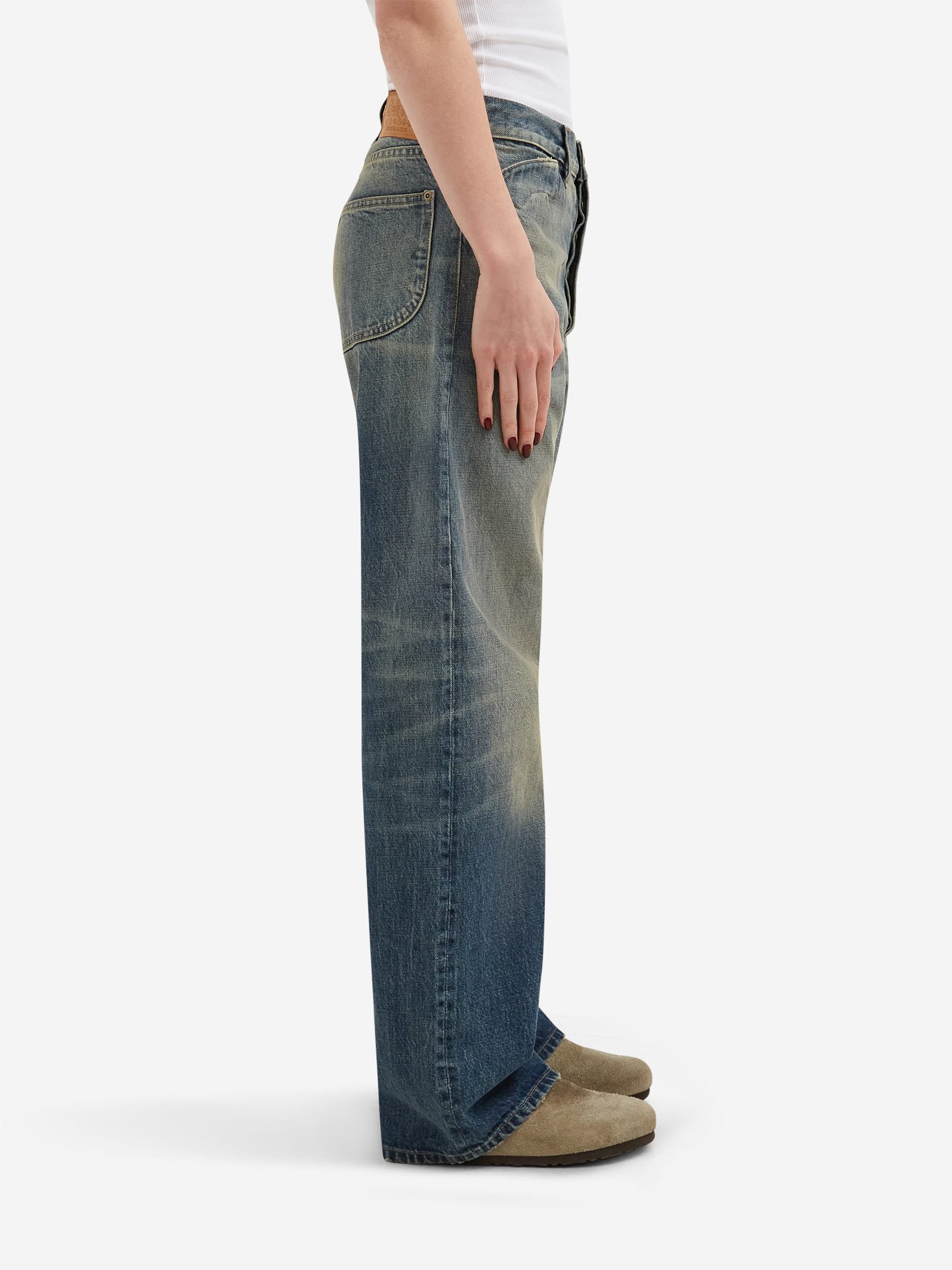 Brain Dead Type 00 15oz Selvedge Denim Pant W - Washed Indigo - Image 2