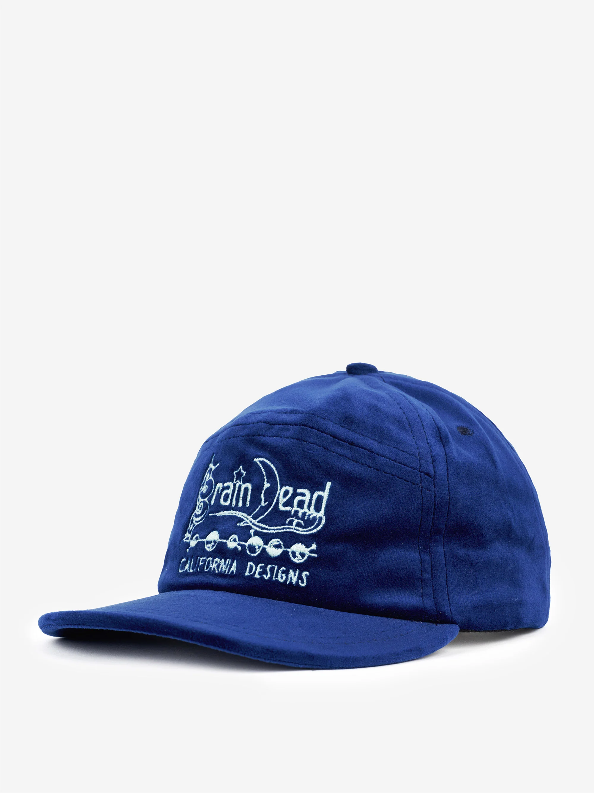 Brain Dead Velveteen Curved Front 6 Panel Hat - Berry