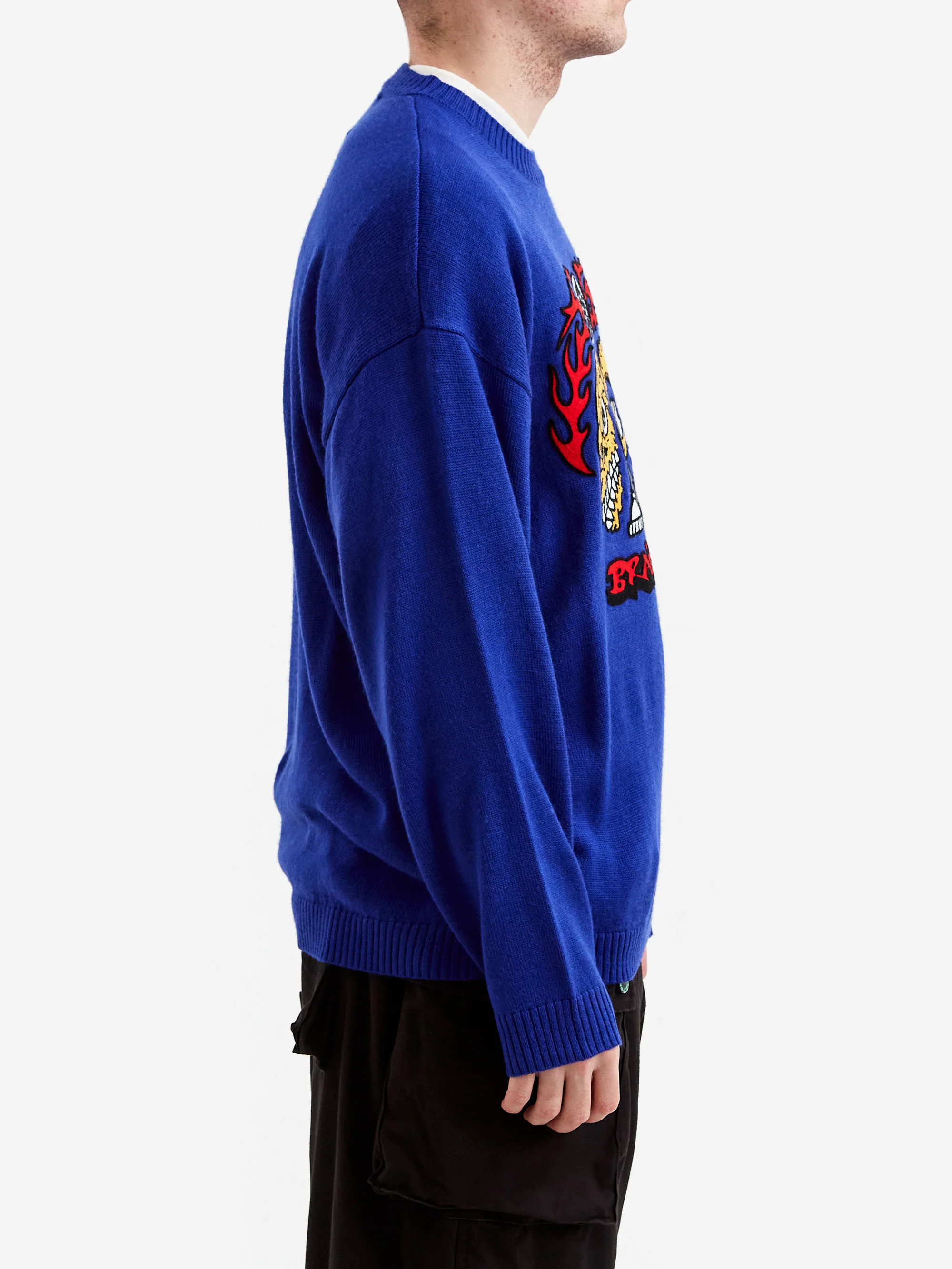 Brain Dead Vilesore Faces Sweater - Navy - Image 5