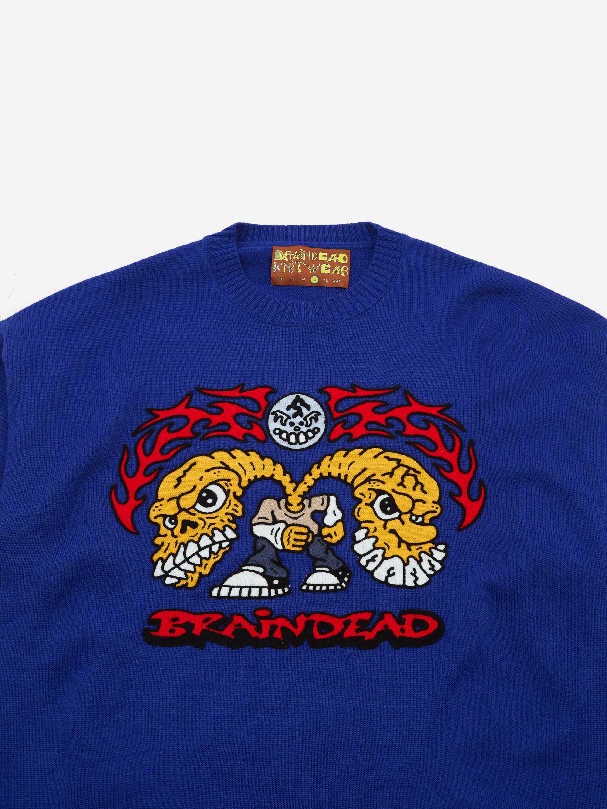 Brain Dead Vilesore Faces Sweater W - Navy - Image 5