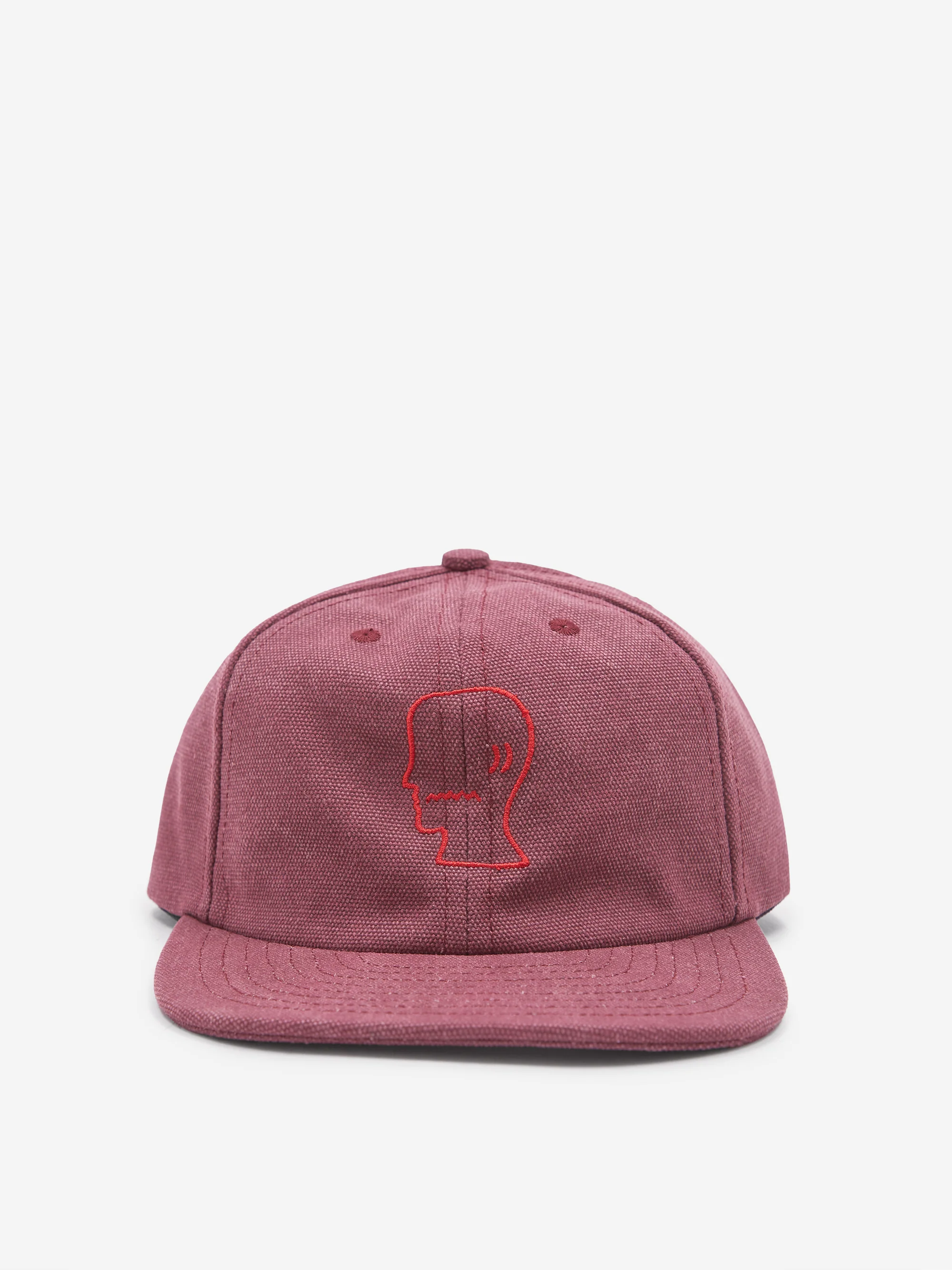 Brain Dead Washed Twill Logohead Hat - Raspberry - Image 2