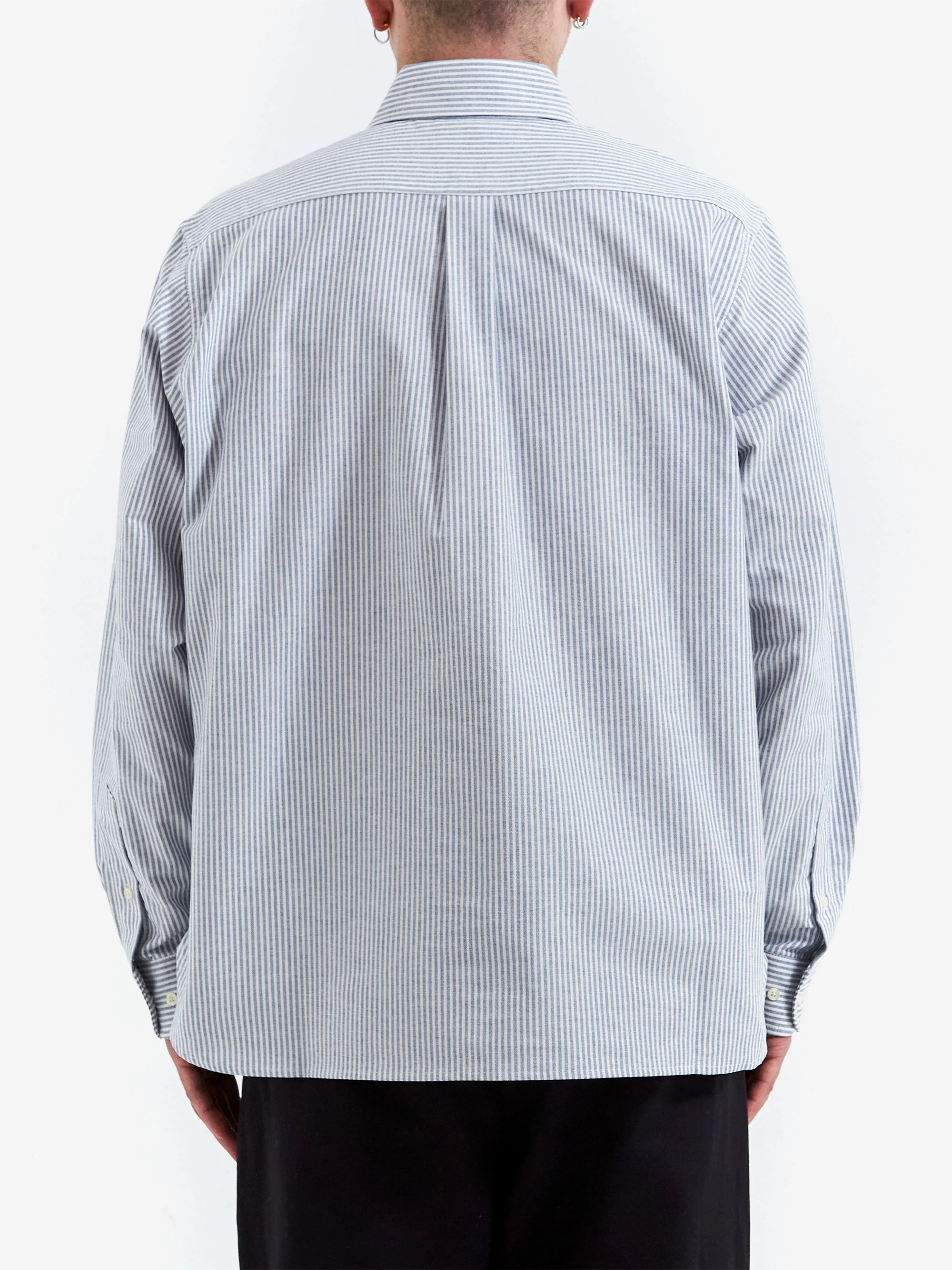Brain Dead x Brooks Brothers Embroidered Striped Oxford Button - Blue - Image 5