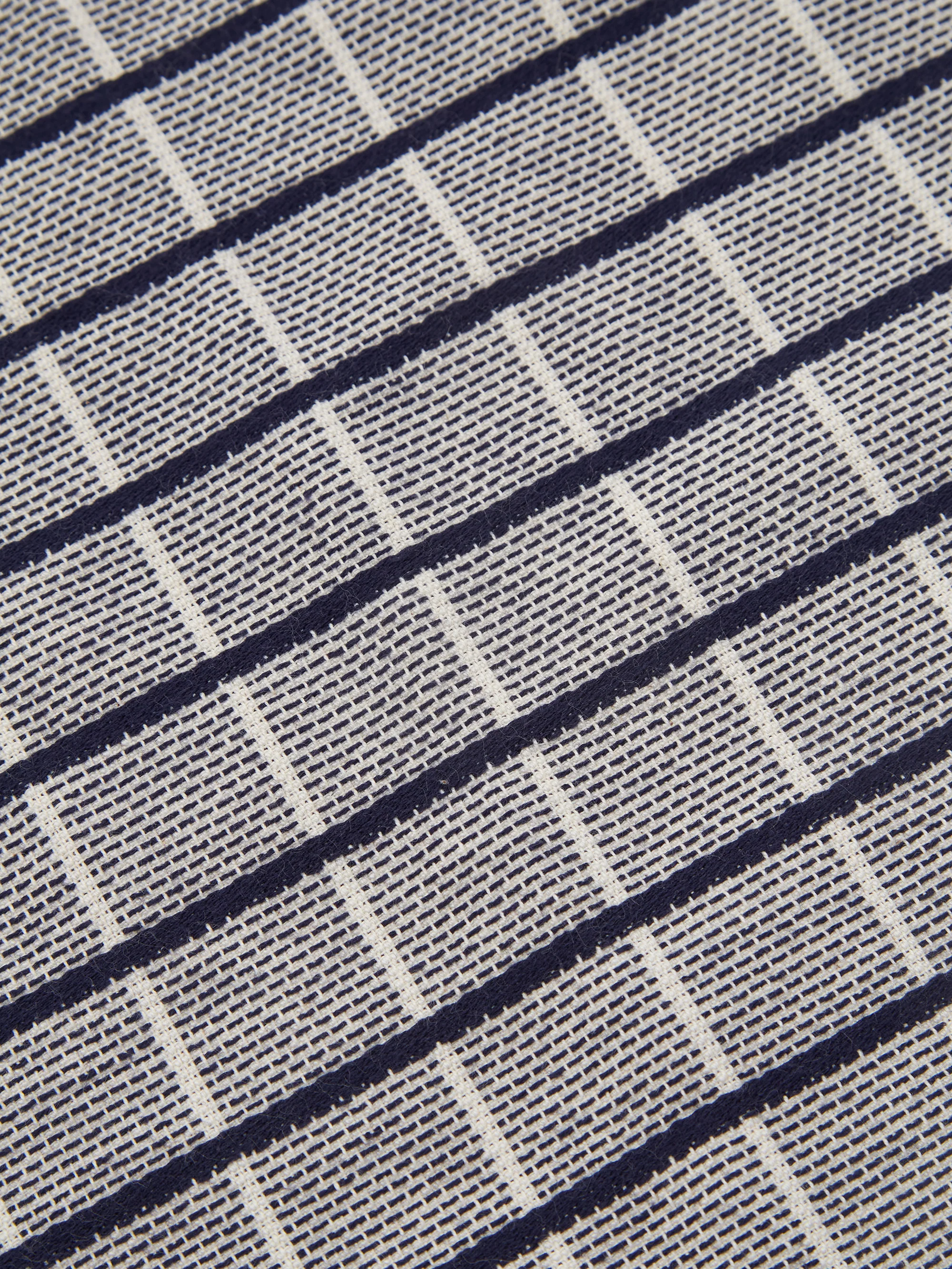 Broste Copenhagen Herman Kitchen Towel - Small Check - Maritime Blue - Image 2