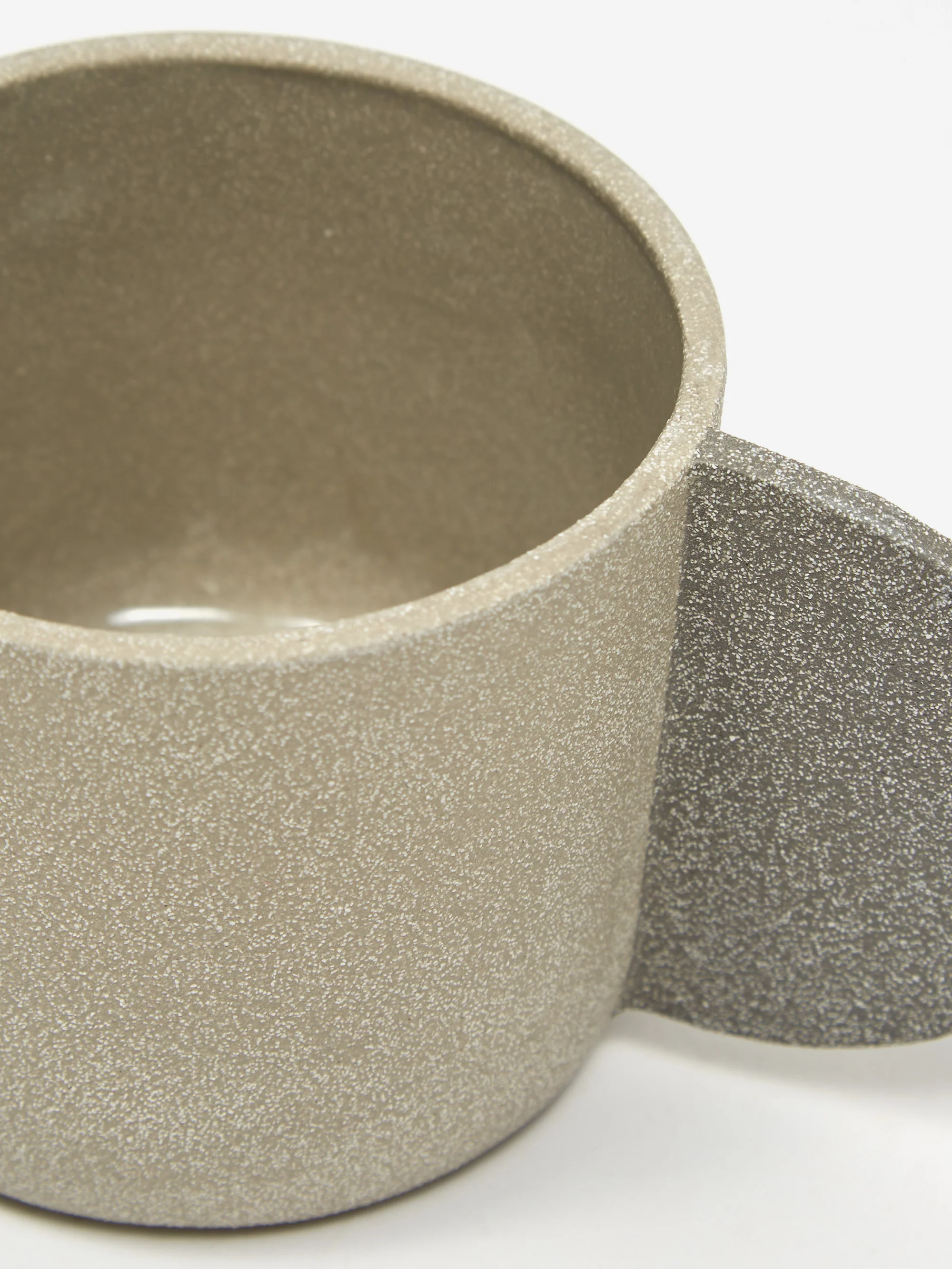 Brutes Ceramic Handmade Large Wide Mug - Light Grey - Image 2