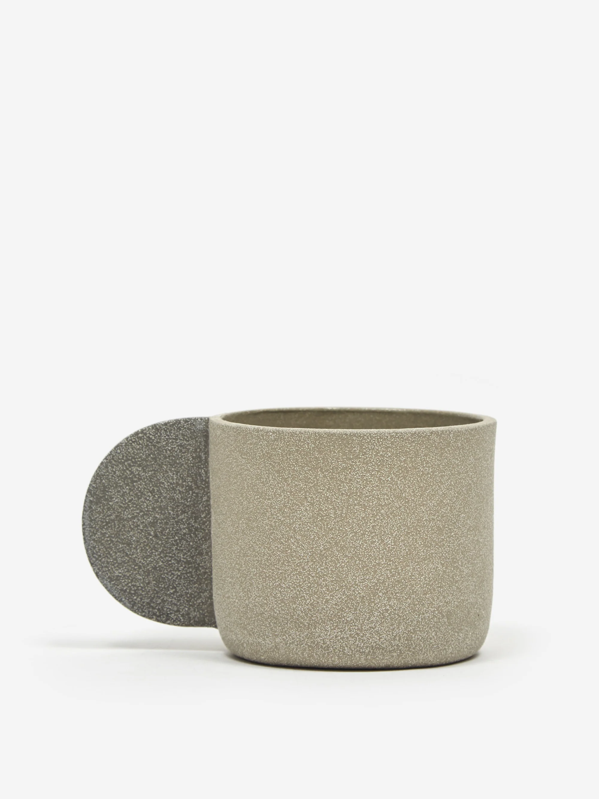 Brutes Ceramic Handmade Large Wide Mug - Light Grey - Image 3