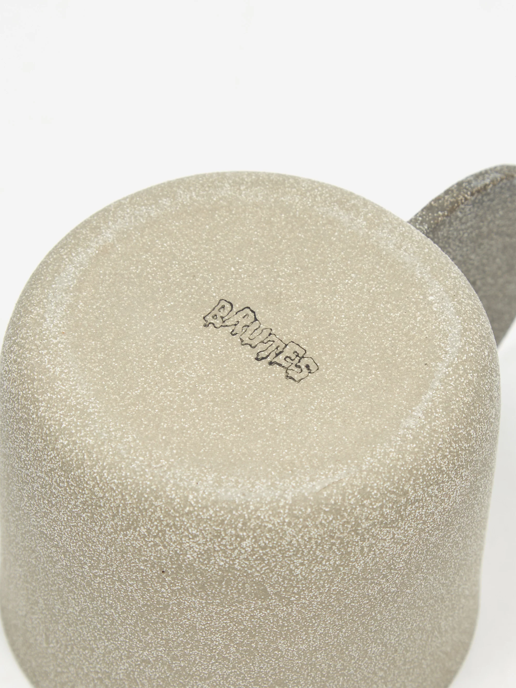 Brutes Ceramic Handmade Large Wide Mug - Light Grey - Image 4