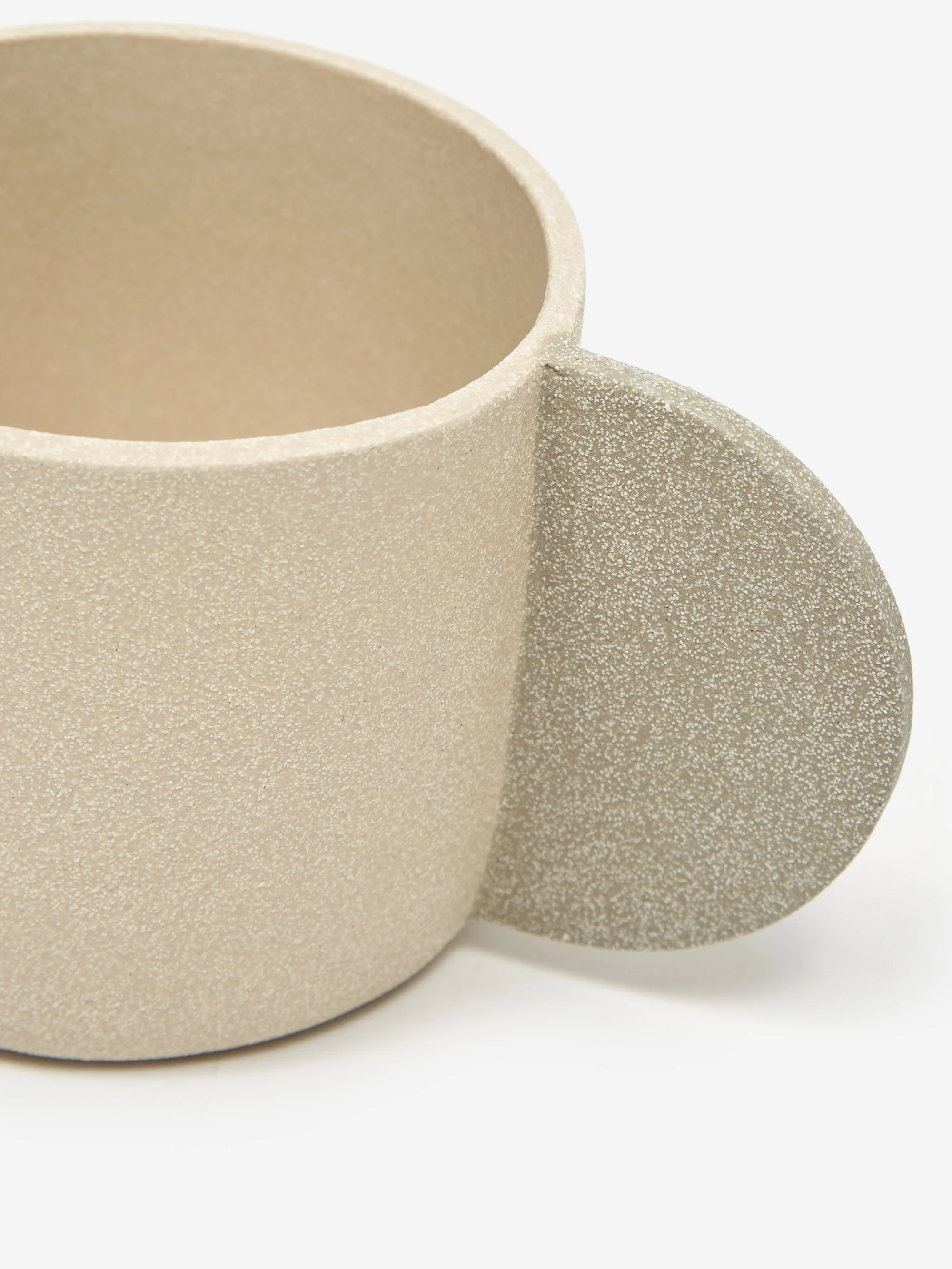 Brutes Ceramic Handmade Large Wide Mug - Sand - Image 2