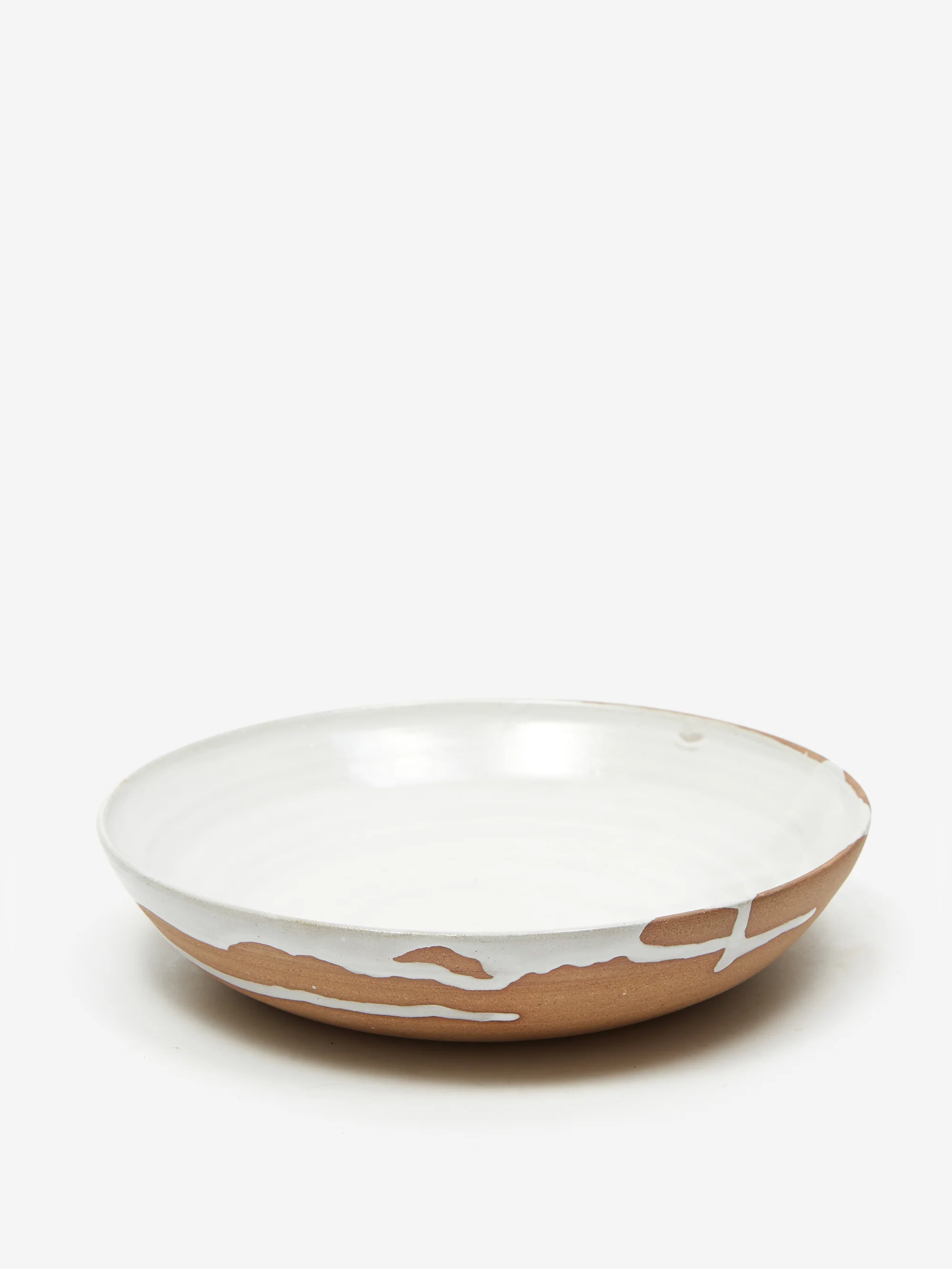by.noo Handmade Pasta Bowl - White Drip