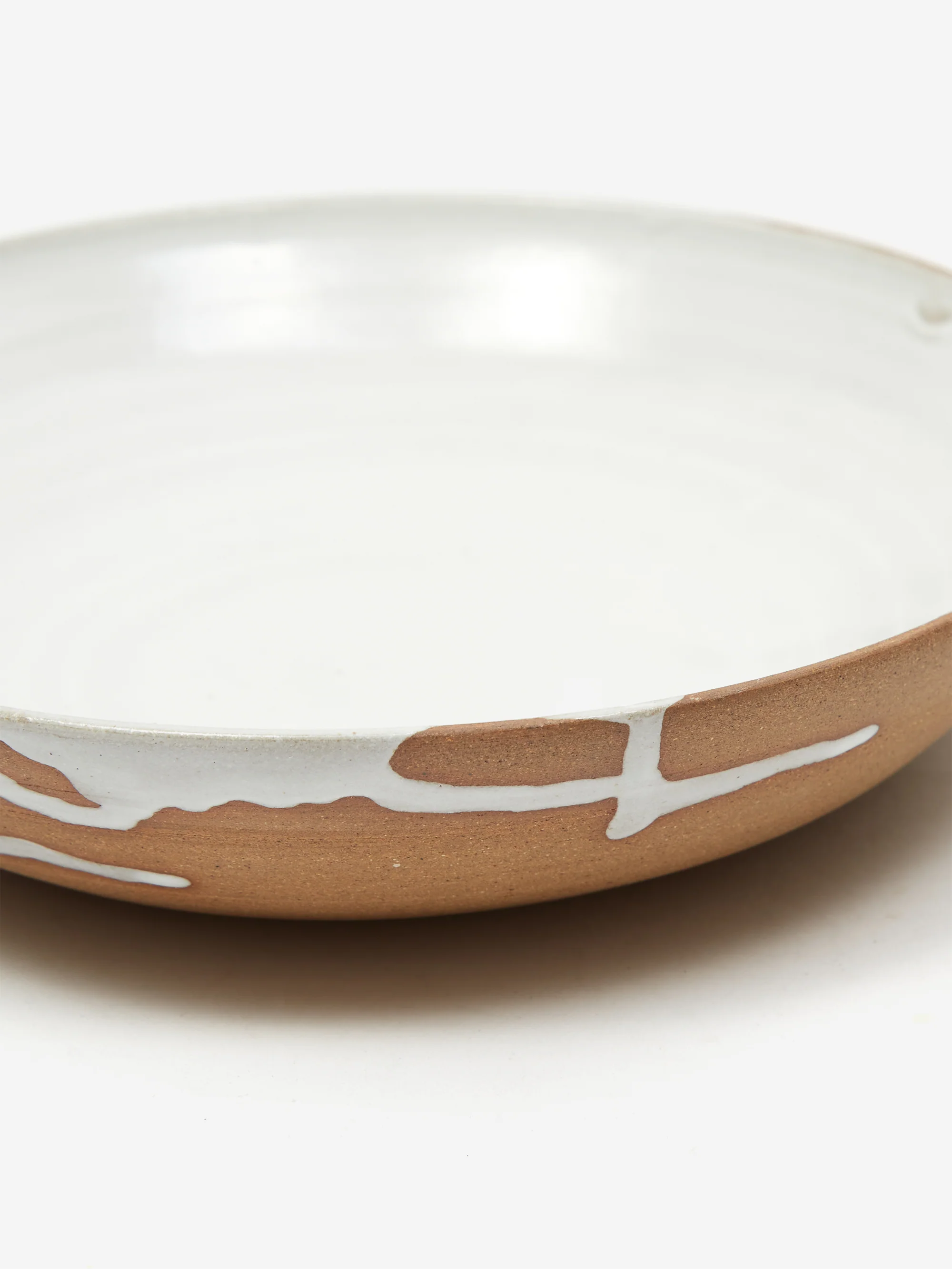by.noo Handmade Pasta Bowl - White Drip - Image 3