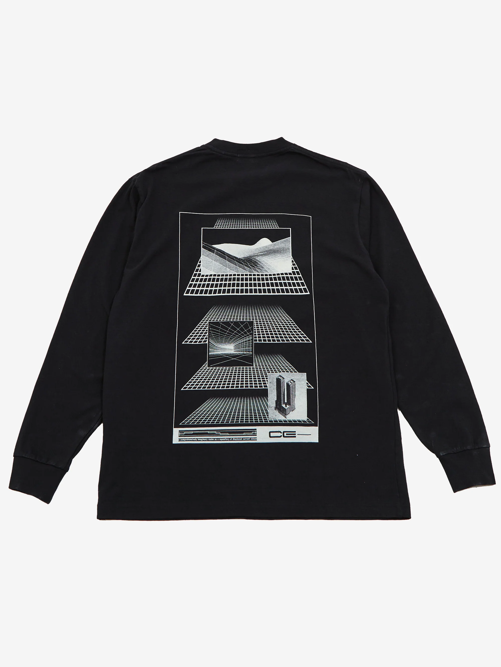 C.E Cav Empt As Dark Plan Long Sleeve Tee - Black - Image 4
