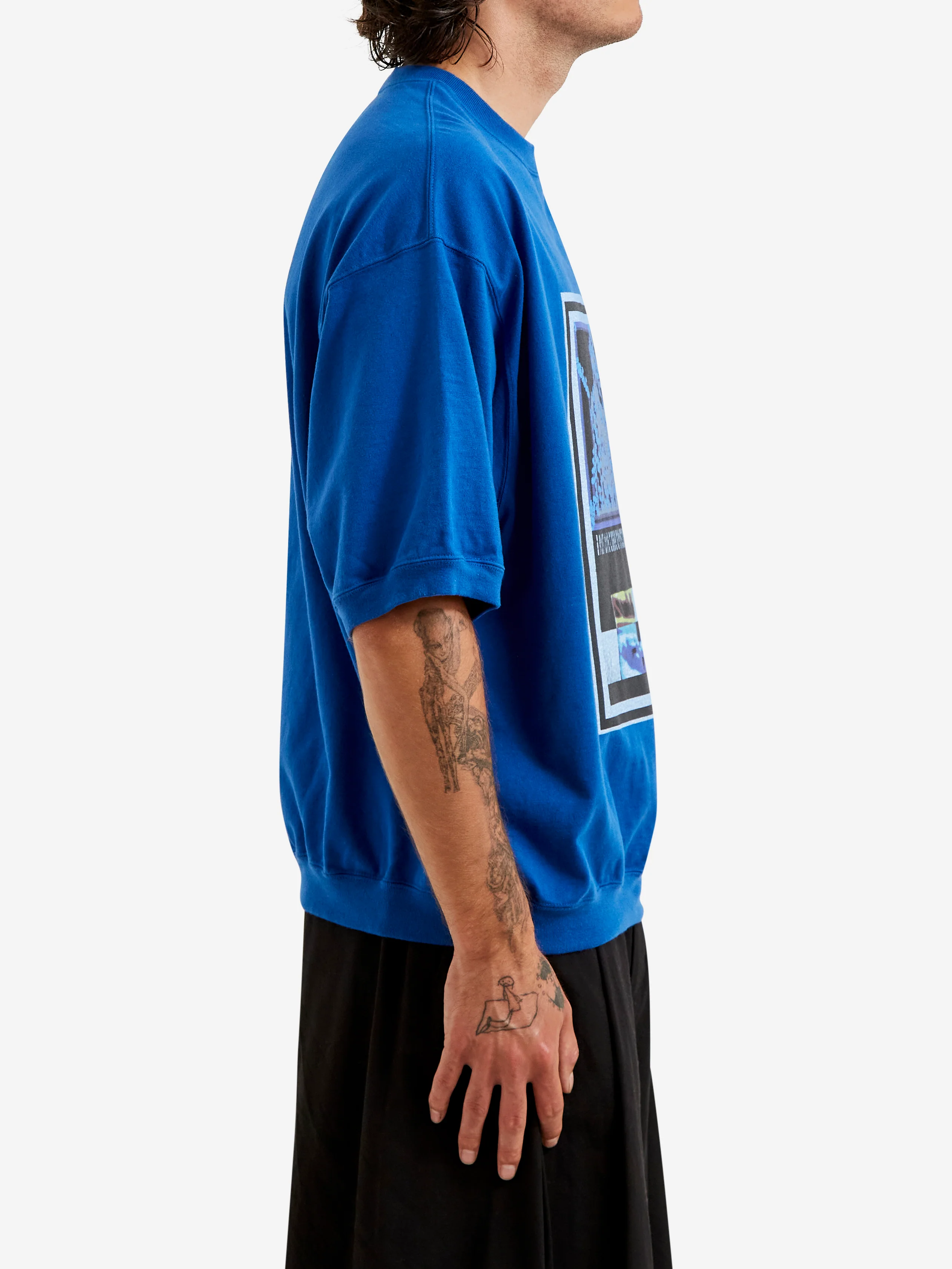 C.E Cav Empt AS Raytracing Short Sleeve Crew Neck - Navy - Image 5