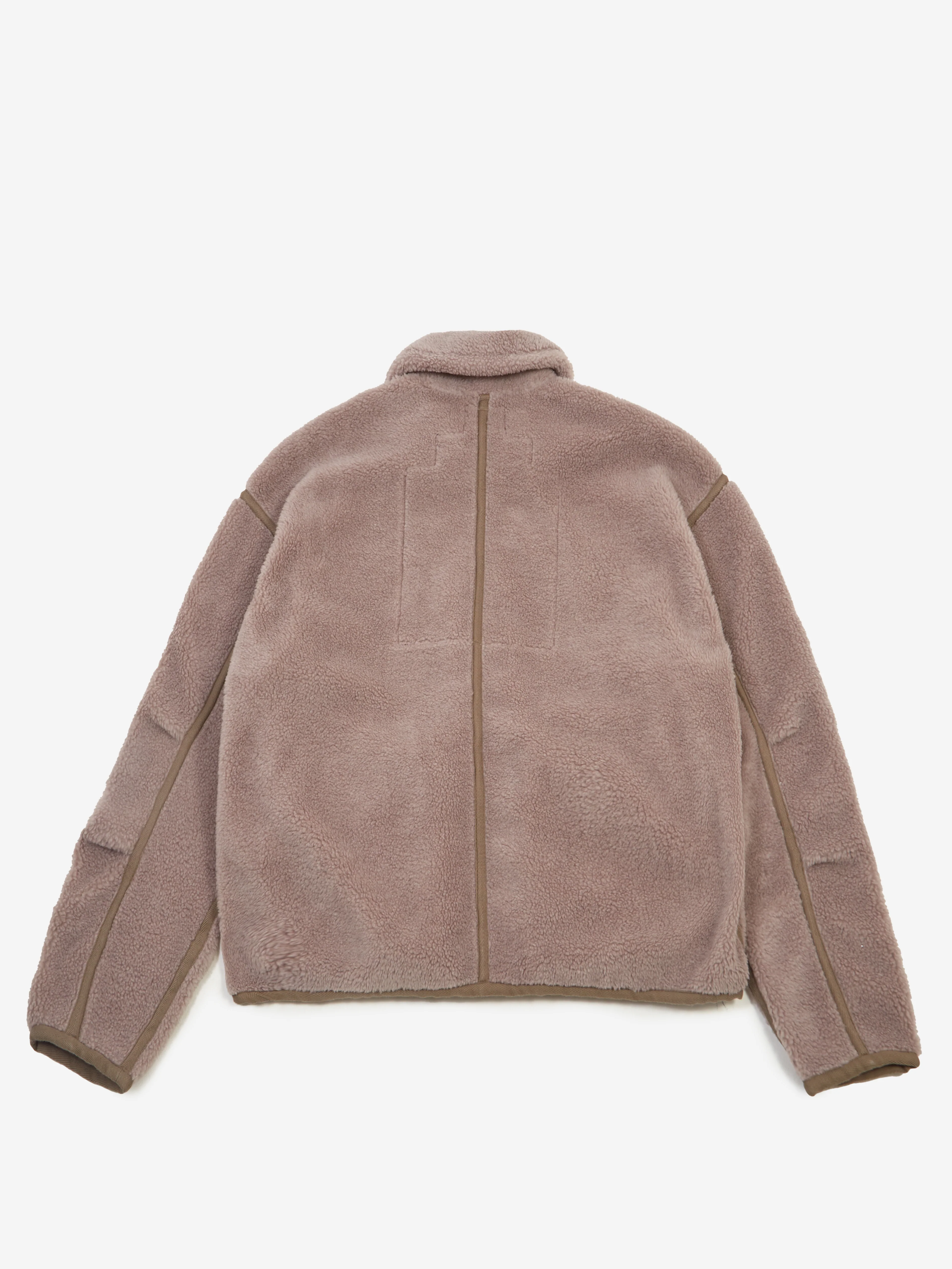 C.E Cav Empt Collared Boa Zip Up - Khaki - Image 5