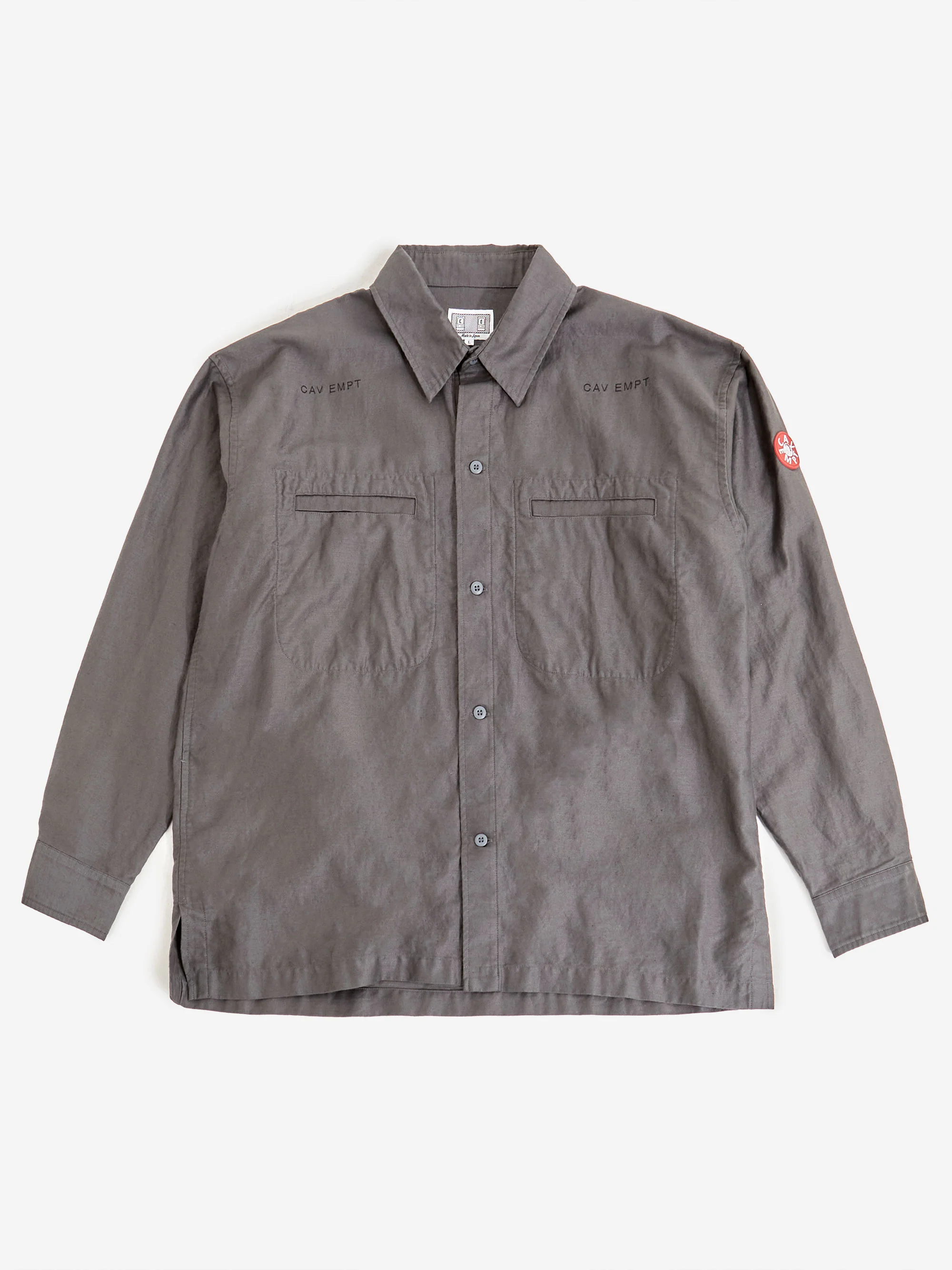 C.E Cav Empt Cotton Linen Casual Shirt - Charcoal
