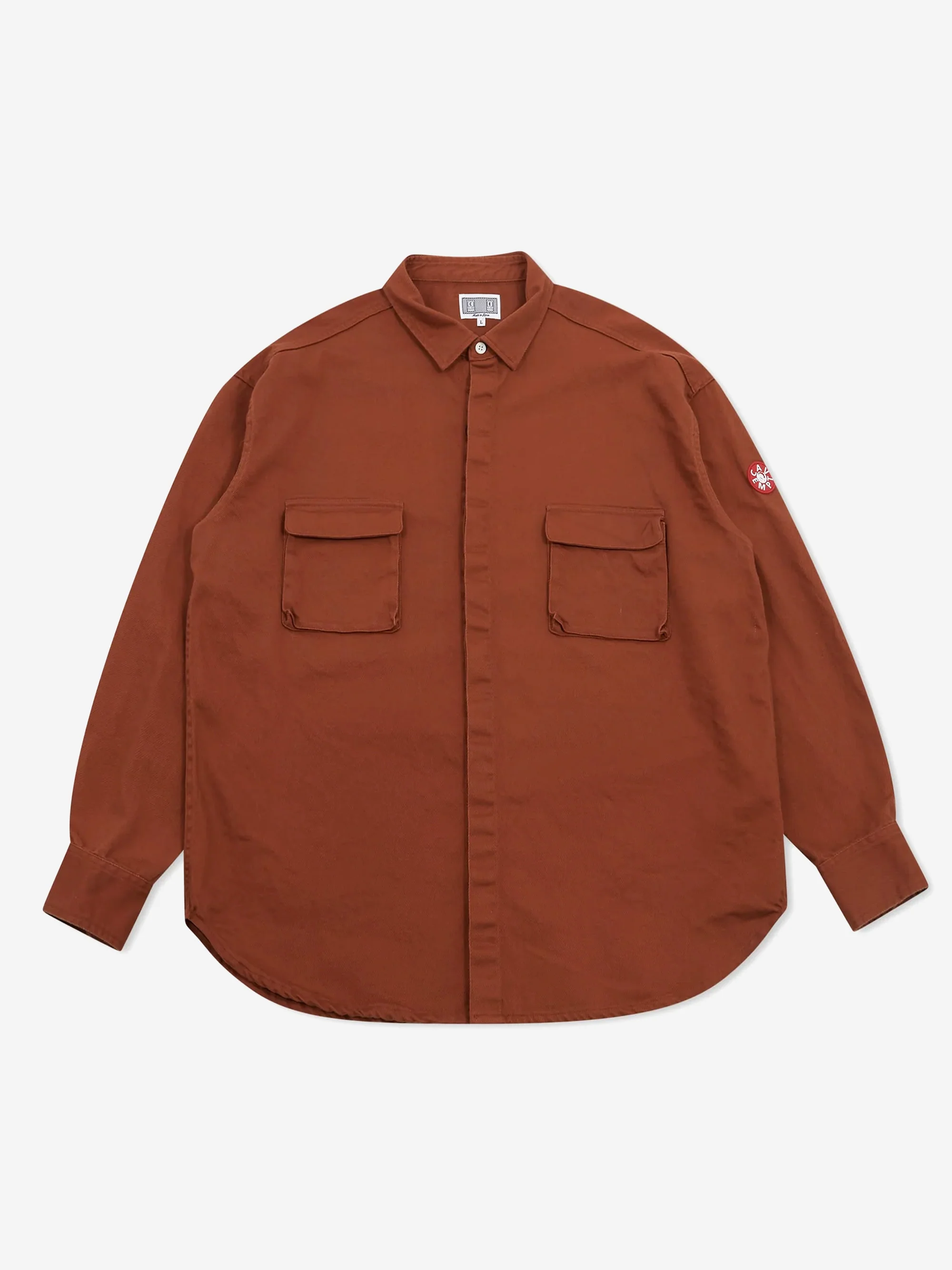 C.E Cav Empt Cotton Twill Big Shirt - Brown