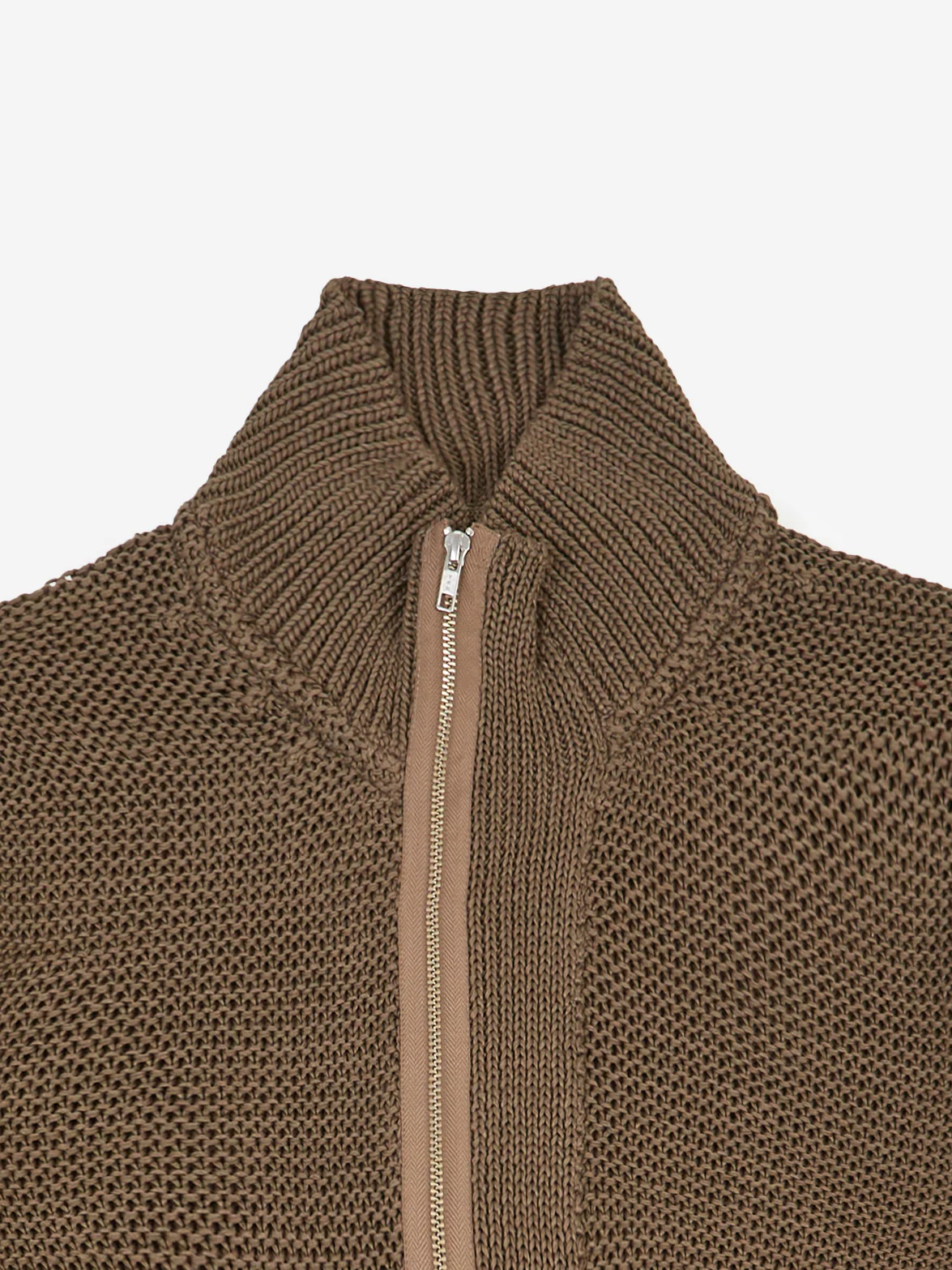 C.E Cav Empt Cotton Zip Up Knit - Khaki - Image 4