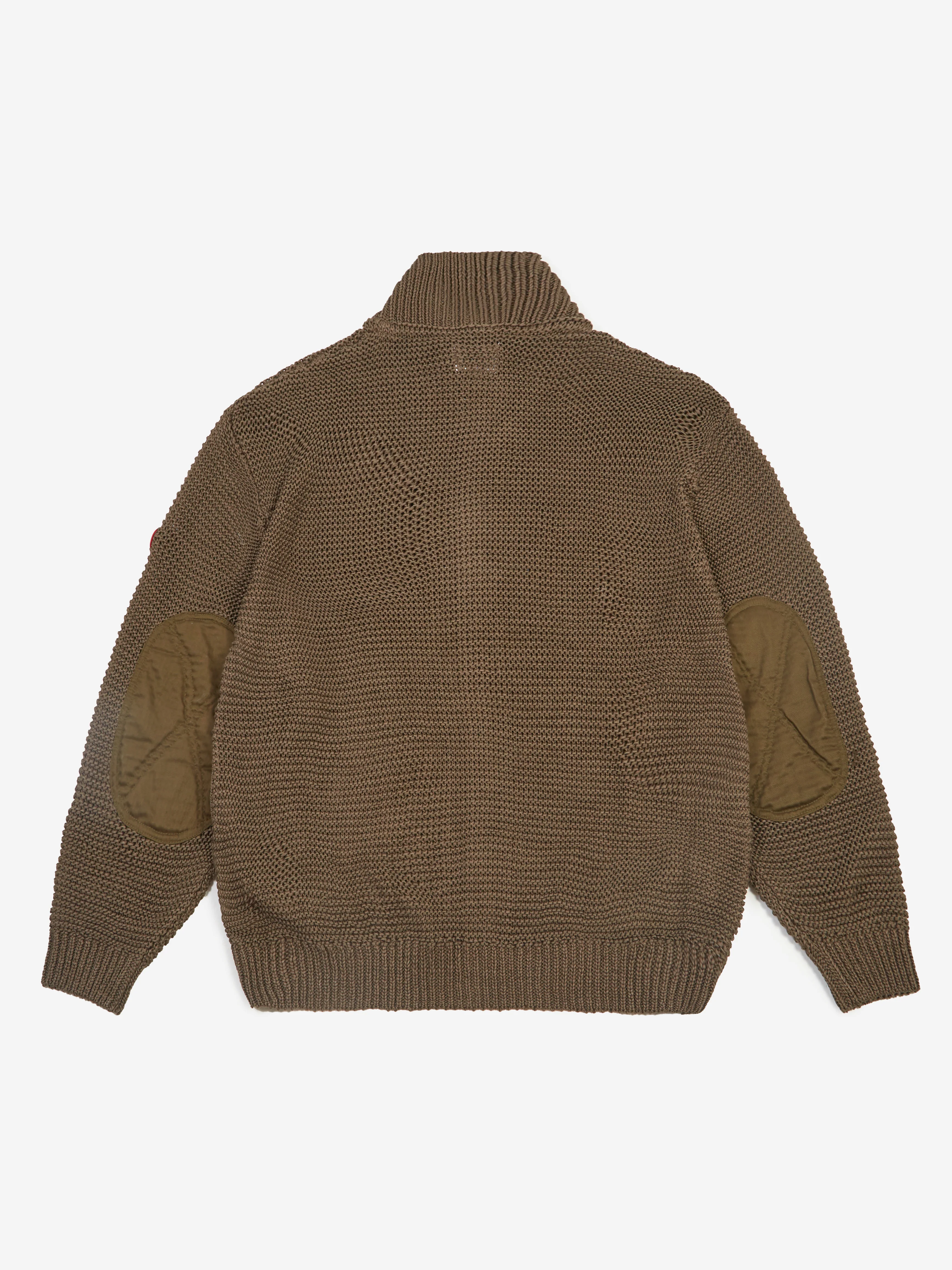 C.E Cav Empt Cotton Zip Up Knit - Khaki - Image 5