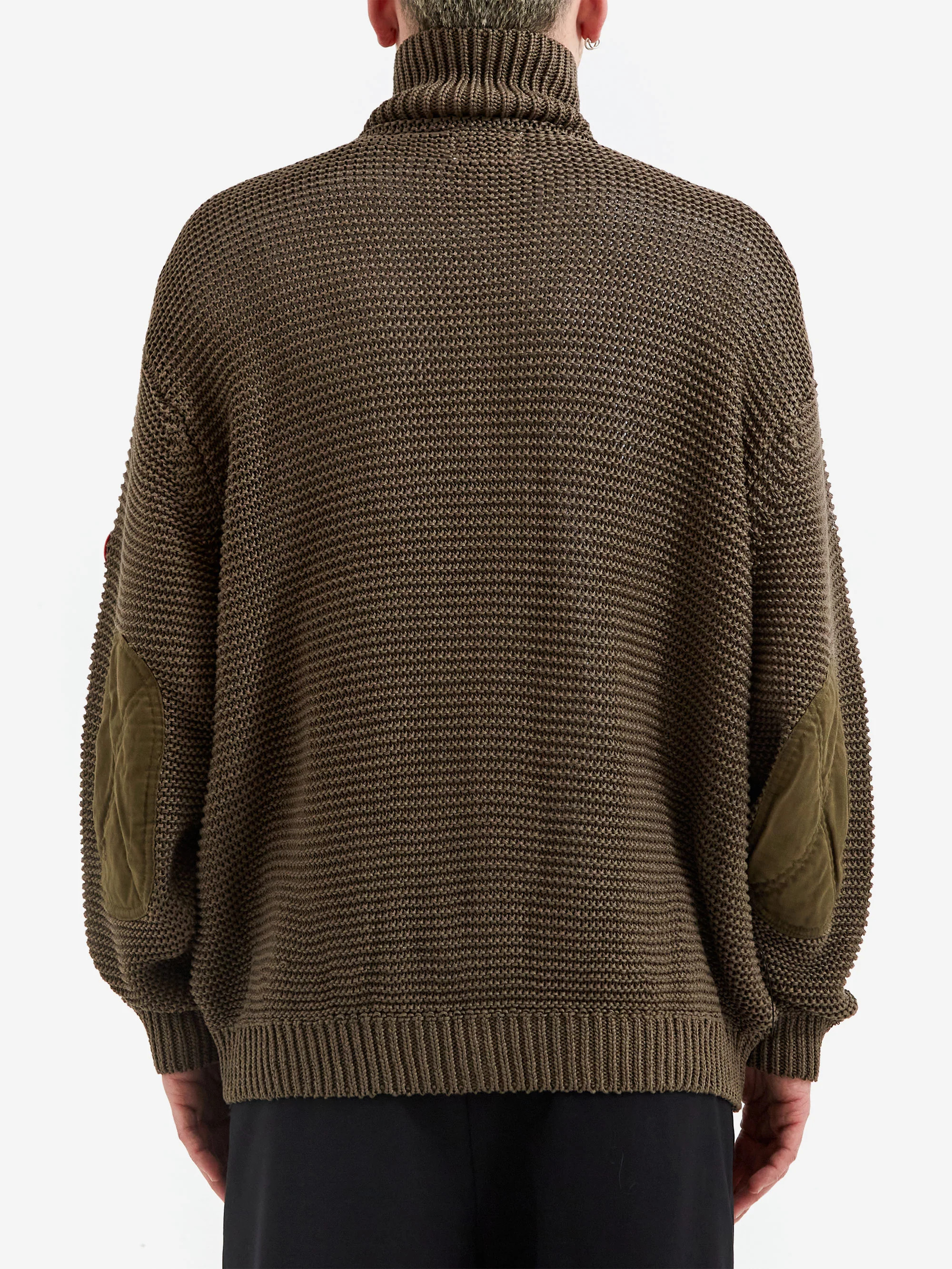 C.E Cav Empt Cotton Zip Up Knit - Khaki - Image 7