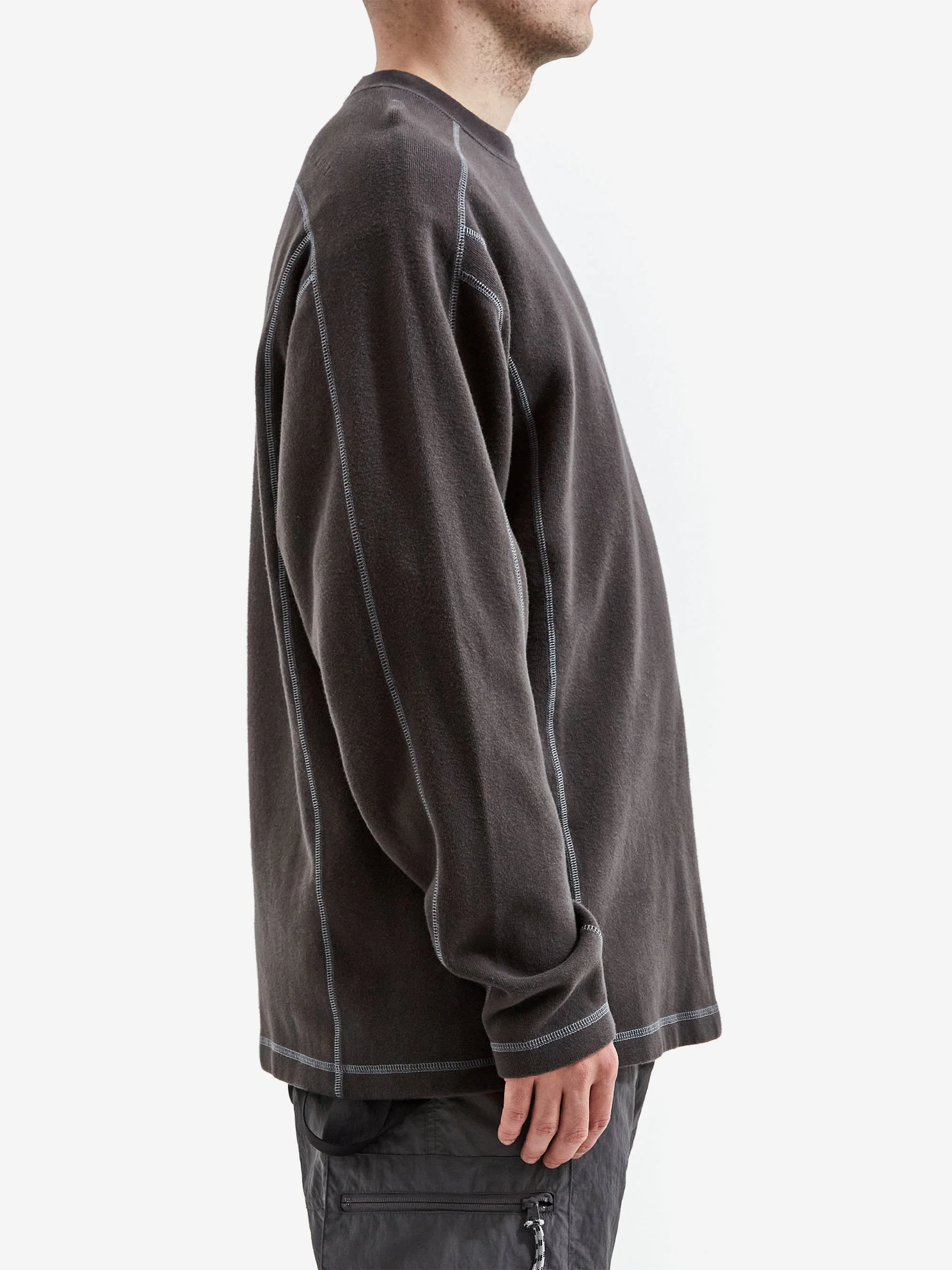 C.E Cav Empt Crew Neck Double Knit - Charcoal - Image 3