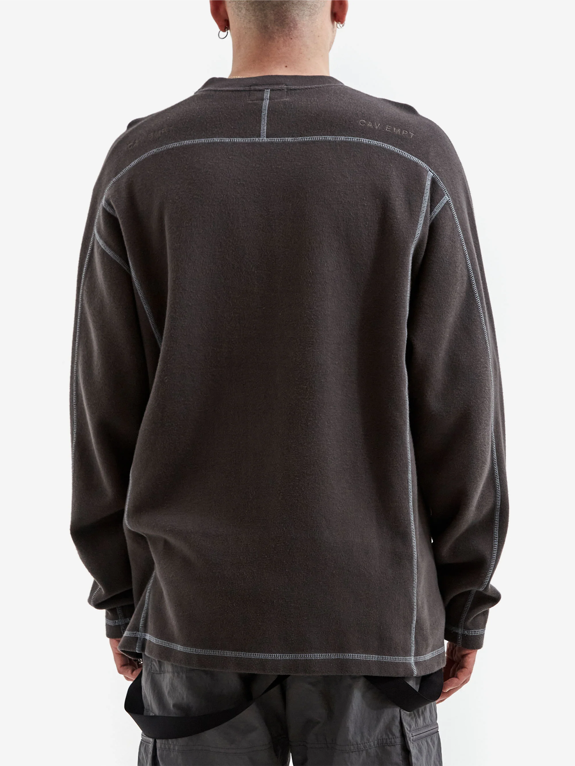 C.E Cav Empt Crew Neck Double Knit - Charcoal - Image 4