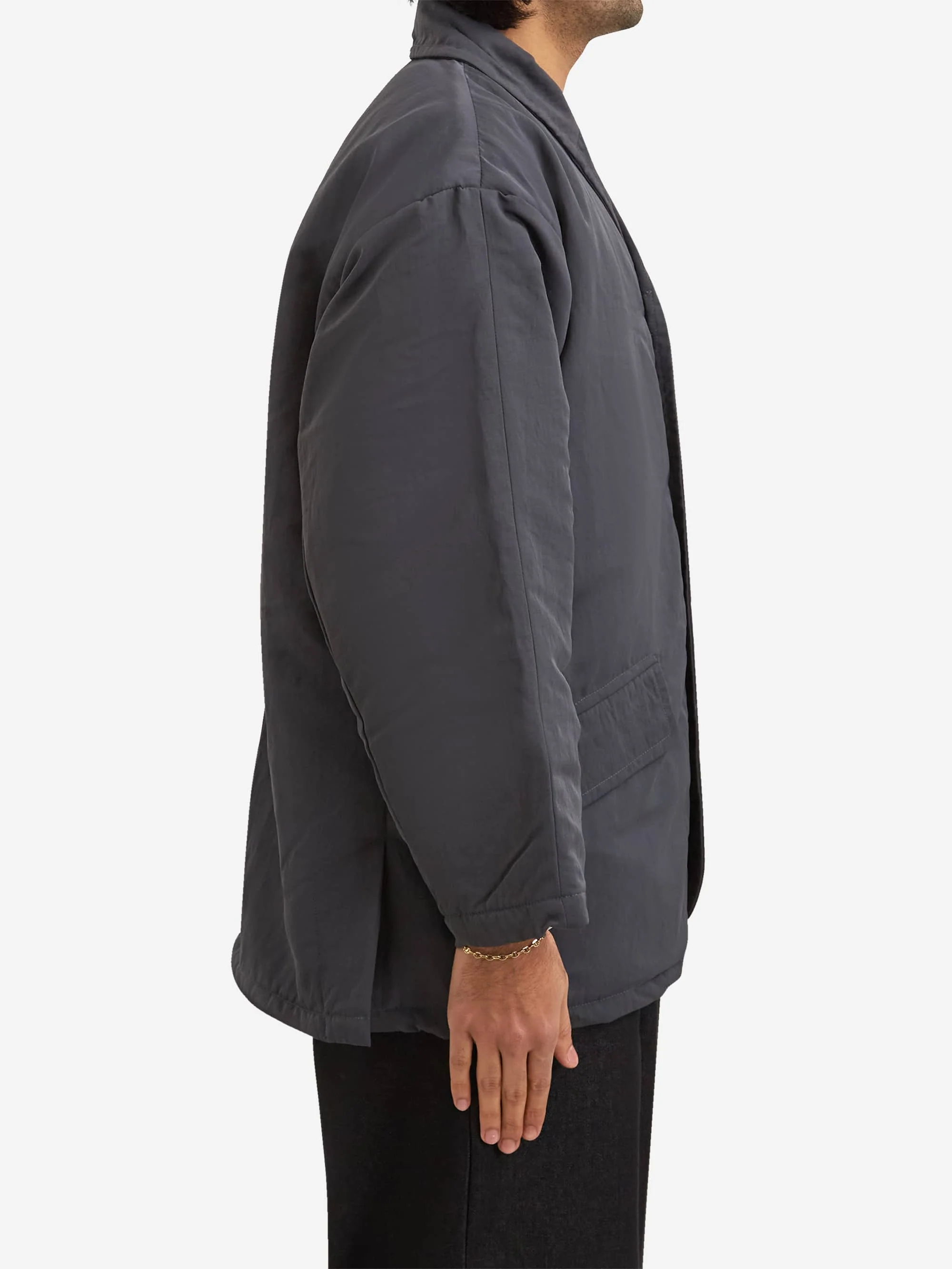 C.E Cav Empt Nylon Button Coat - Charcoal - Image 3